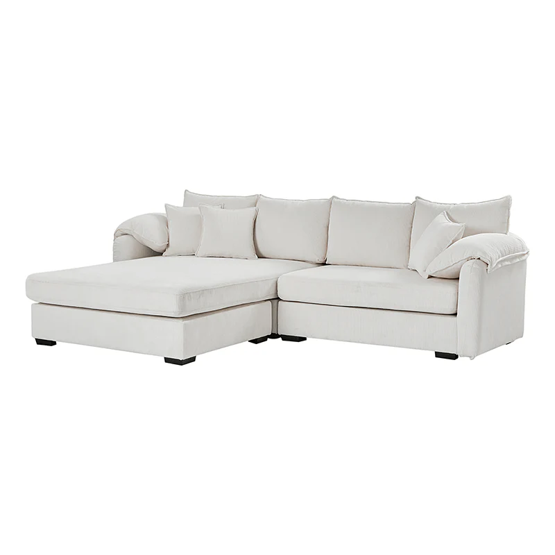 Aladino 2-Piece Upholstered Reversible Sectional Sofa with Storage