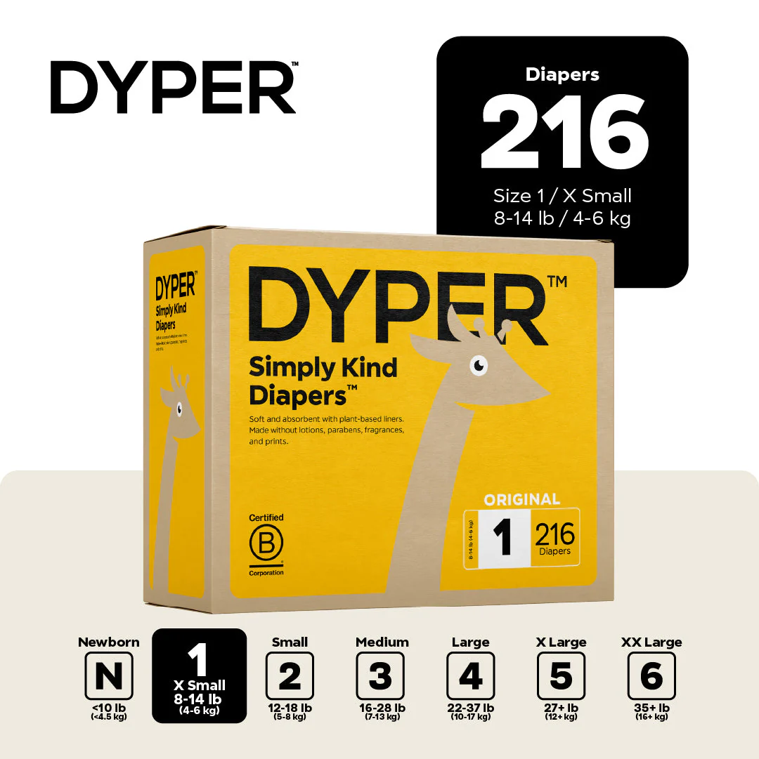 DYPER Diapers Monthly Box