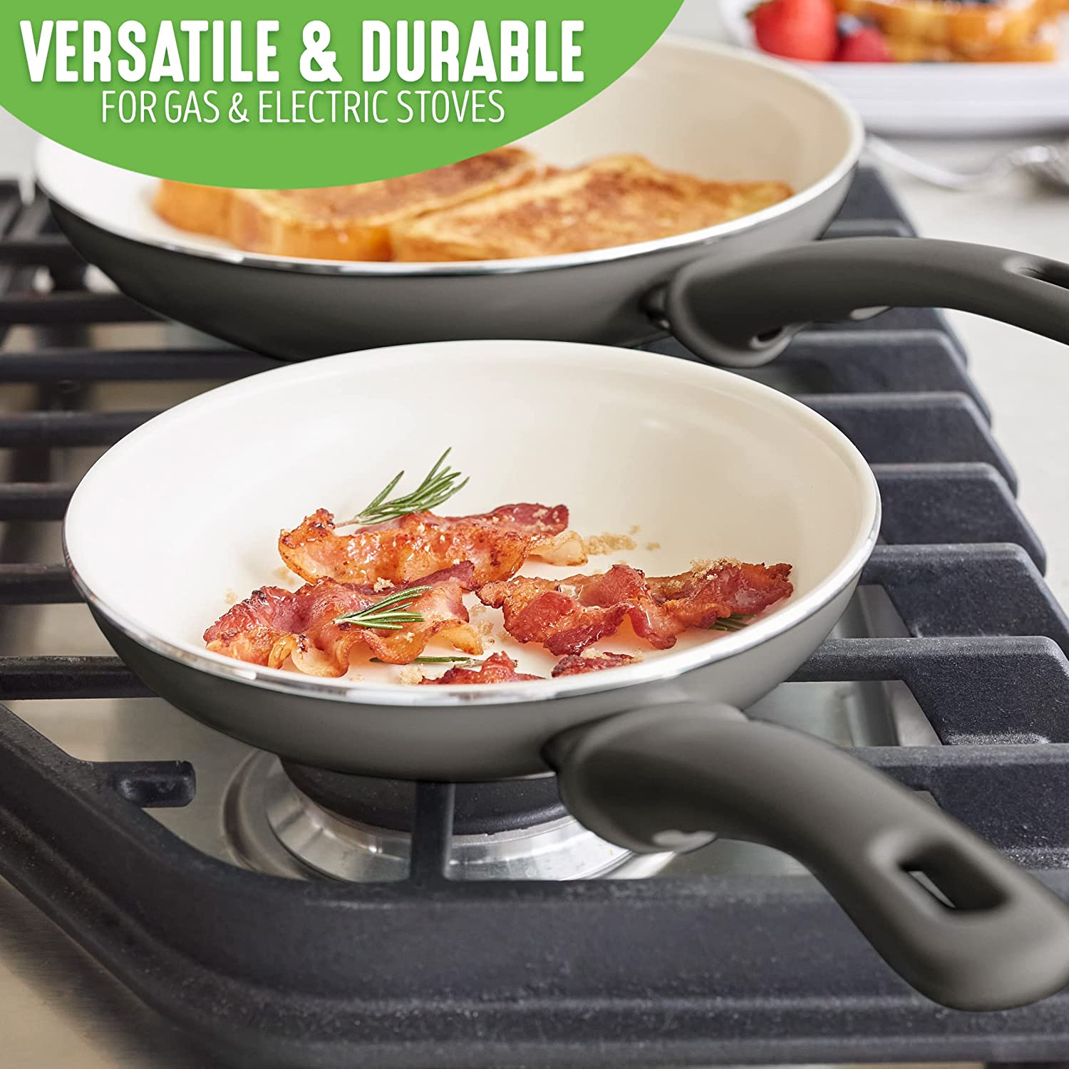 Ceramic non-stick 12-piece pan set