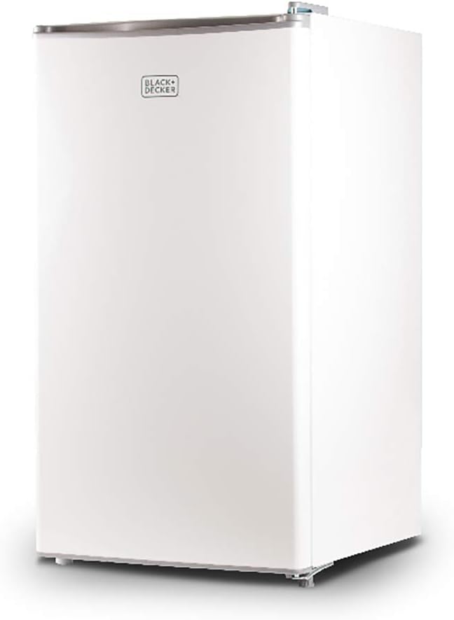 BLACK+DECKER BCRK17B Compact Refrigerator Energy Star Single Door Mini Fridge with Freezer, 1.7 Cubic Feet, Black