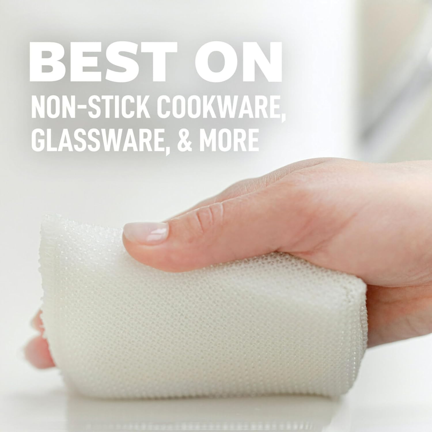 Scotch-Brite Dobie Pads, Dobie Sponge for All Purpose Cleaning of Kitchen, Bathroom, and Household, Non Scratch Dobie Cleaning Pads Safe for Non-Stick Cookware, 12 Dobie Pads