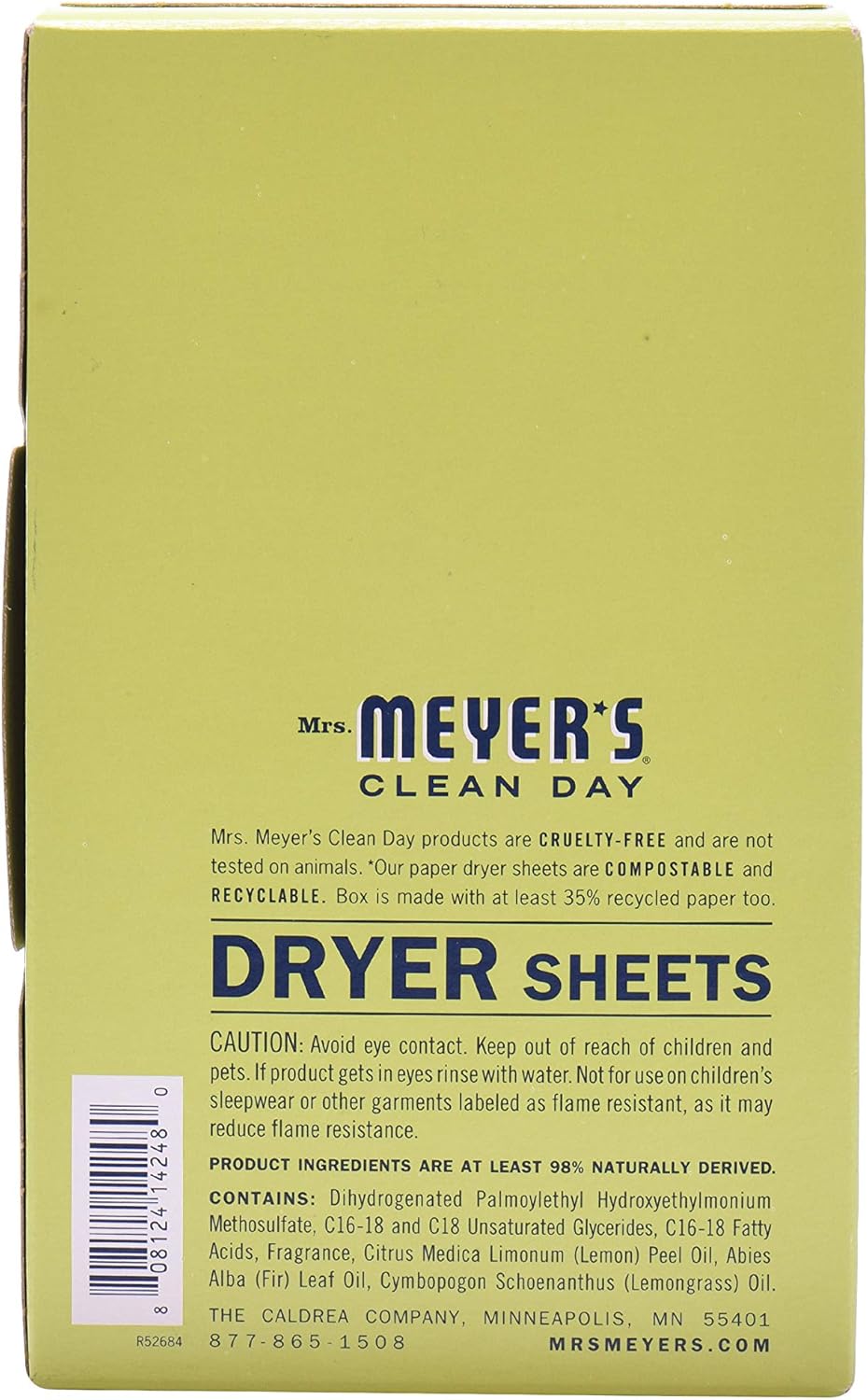 MRS. MEYER'S CLEAN DAY Dryer Sheets, Lavender, 80 ct