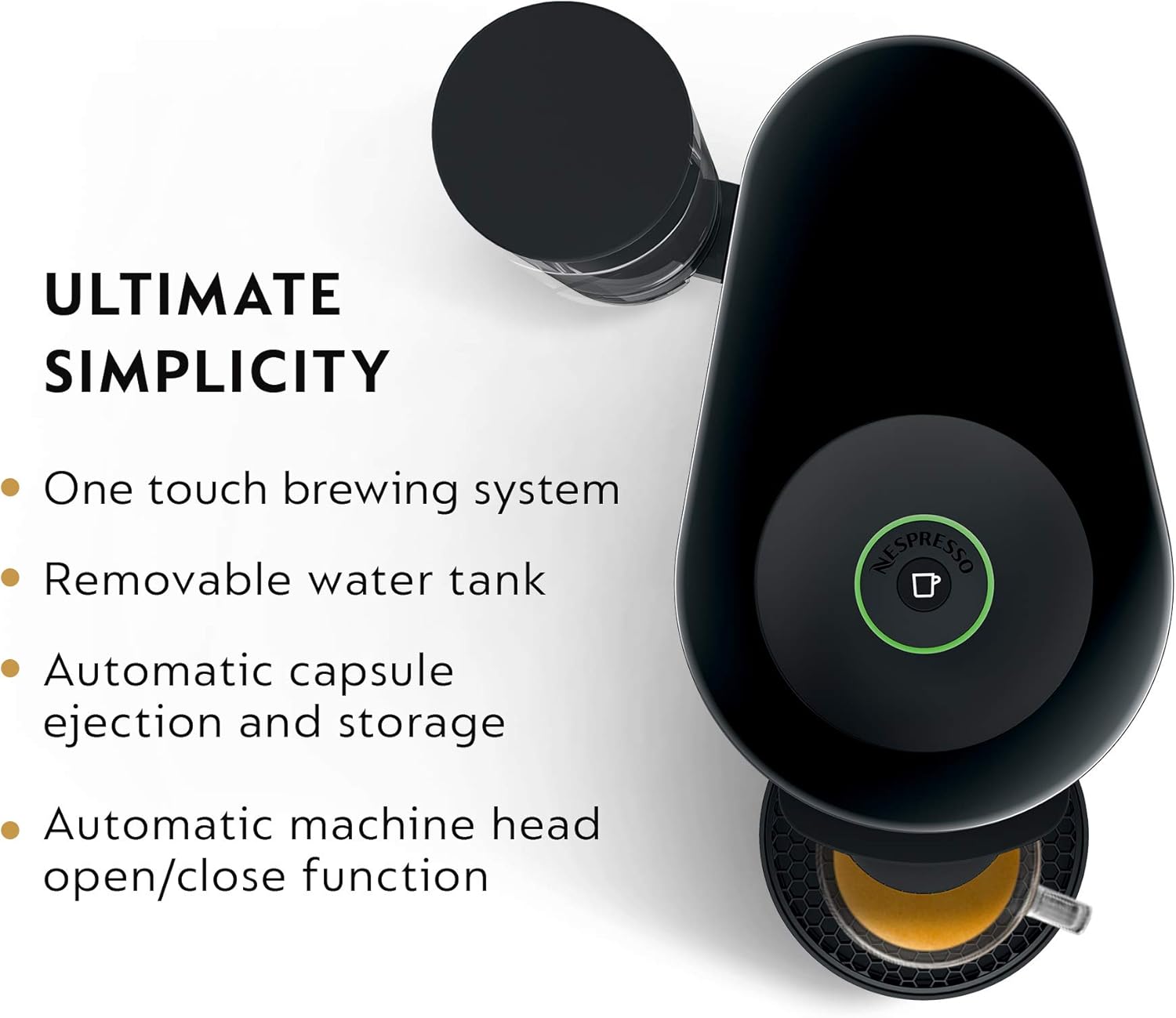 Nespresso Vertuo Plus Deluxe Coffee and Espresso Maker by De'Longhi, Matte Black