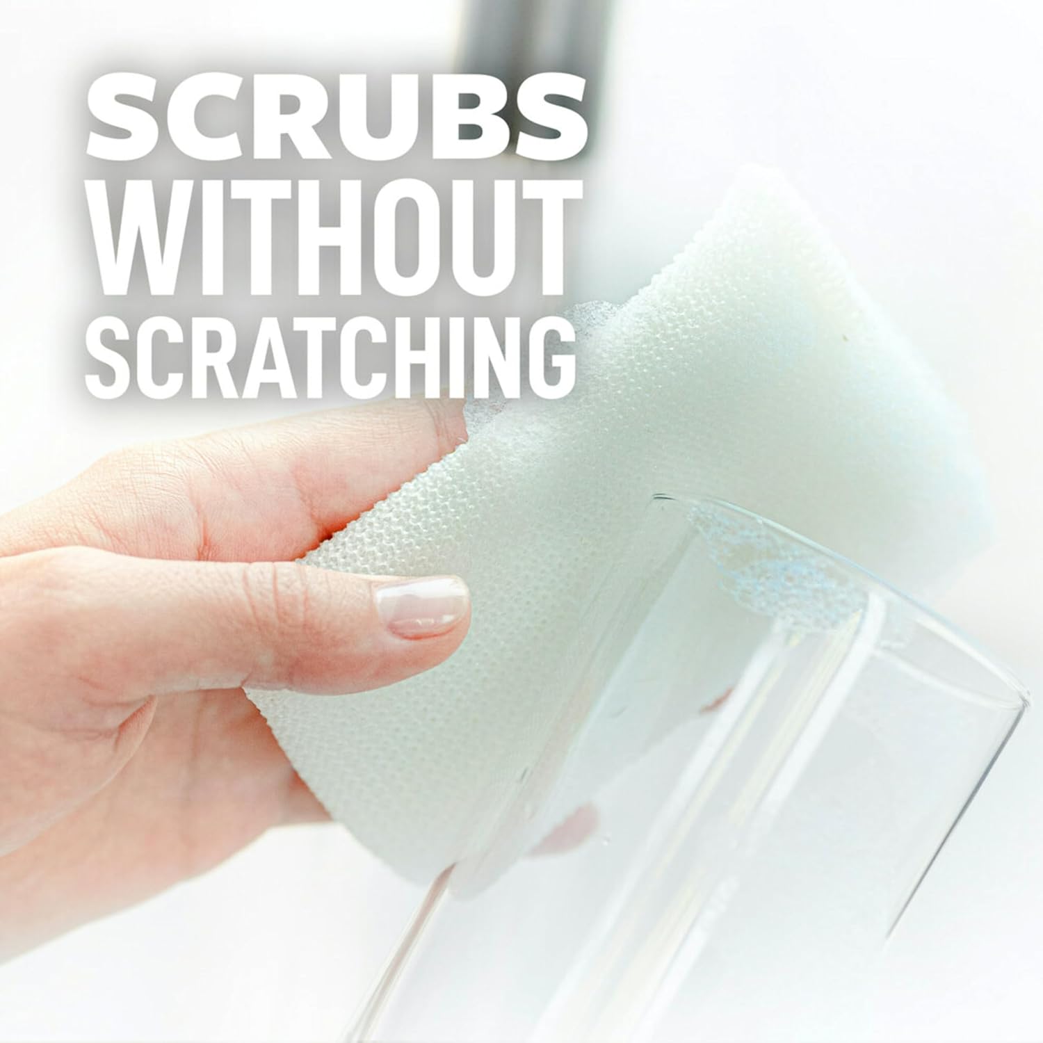 Scotch-Brite Dobie Pads, Dobie Sponge for All Purpose Cleaning of Kitchen, Bathroom, and Household, Non Scratch Dobie Cleaning Pads Safe for Non-Stick Cookware, 12 Dobie Pads