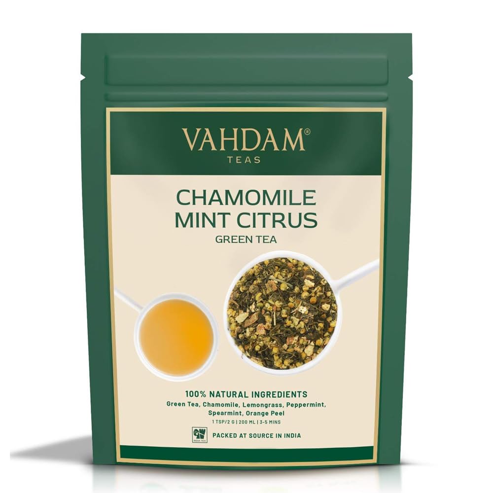 VAHDAM, Organic Turmeric Ginger Herbal Tea Bags (100 Pyramid Tea Bags) Caffeine Free, Non GMO, Gluten Free | 100% Pure Herbal Blend - Savory & Spicy | Plant-Based Tea Bags | Resealable Ziplock Pouch