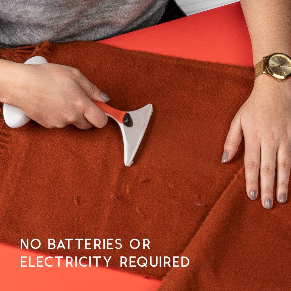 GLEENER Battery-Free Fabric Shaver & Lint Brush | Ultimate Fuzz Remover | Adjustable Depiller Lint Remover for Clothing & Furniture (Slate Blue)