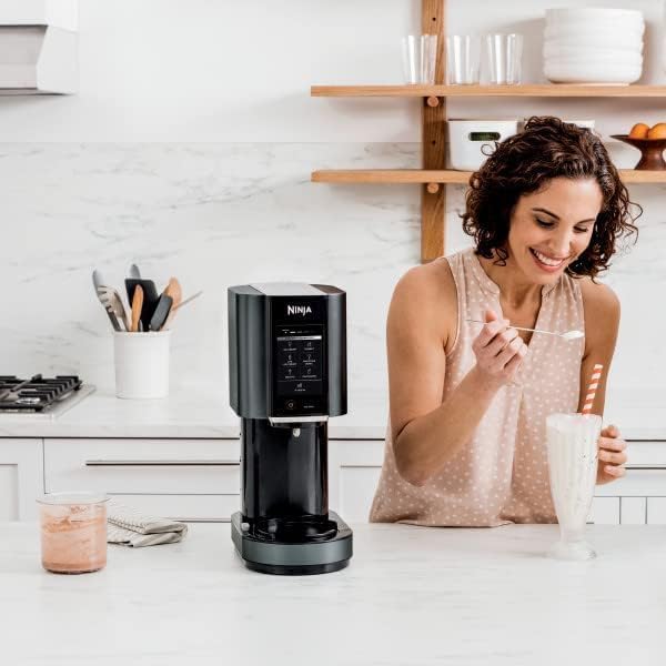 SharkNinja NC301 CREAMi 7-In-1 Ice Cream Maker with 7 Custom Frozen Treat Modes and Easy 3-Step Treat Preparation (Cloud Silver, Renewed)