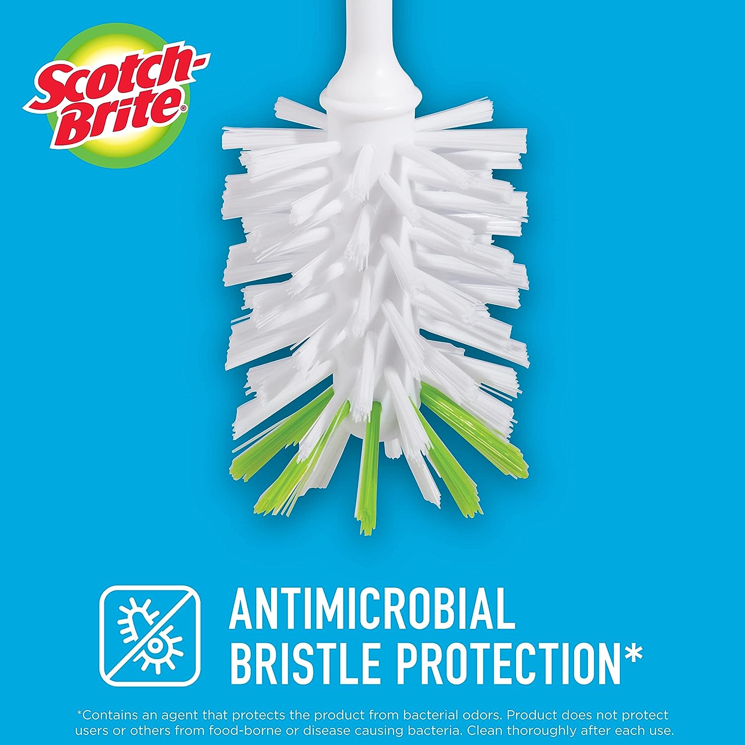 Scotch-Brite Kitchen Brush Kit - Glass and Water Bottle Brush & Advanced Soap Control Dishwand Brush - Scrub Brushes for Cleaning Kitchen and Washing Dishes