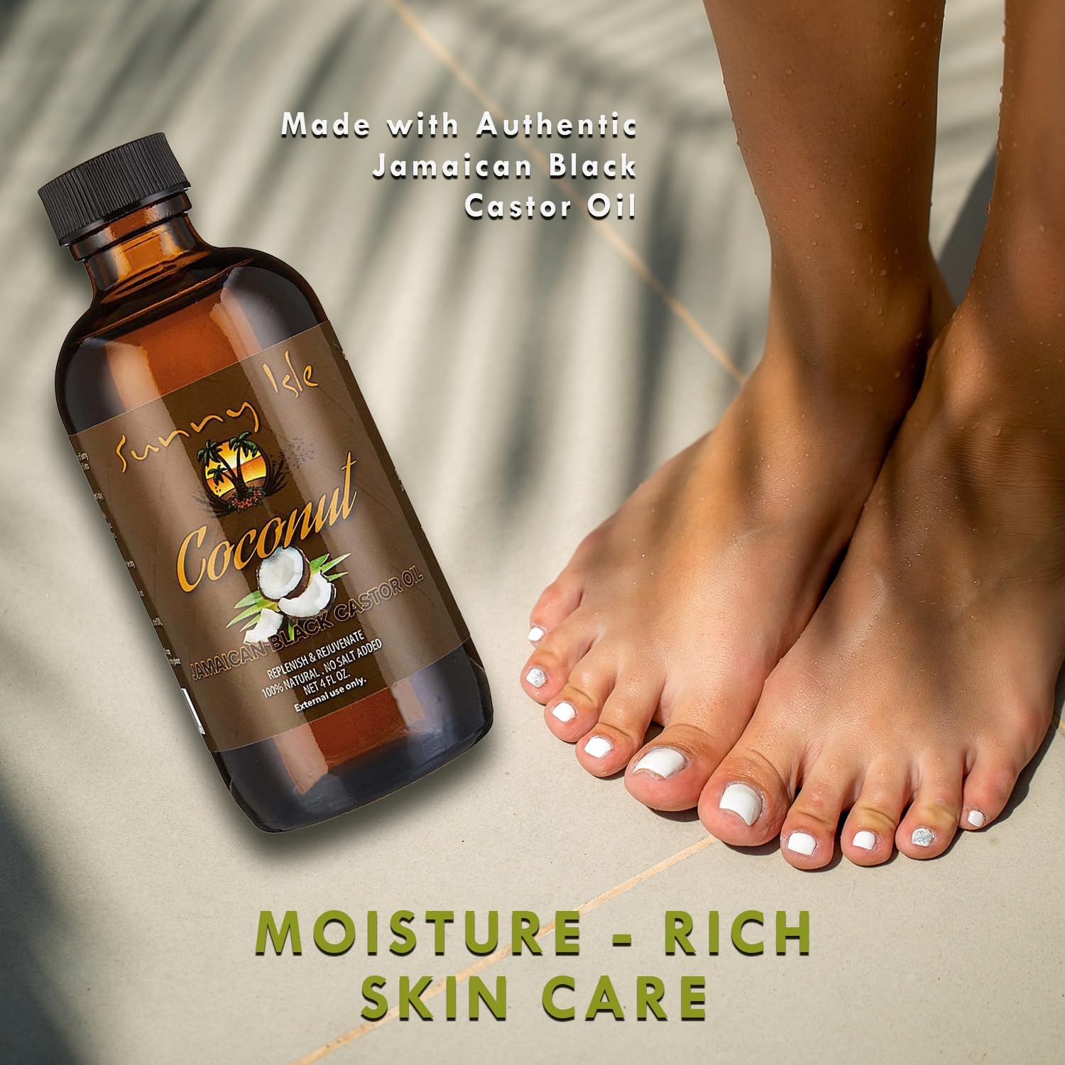 Sunny Isle Jamaican Black Castor Oil 4oz | 100% Natural Treatment for Hair, Scalp and Skin
