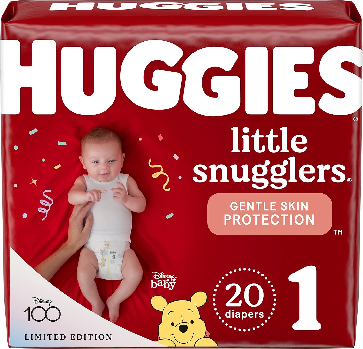 Huggies Size 1 Diapers, Little Snugglers Diapers, Size 1 (8-14 lbs), 198 Ct (6 packs of 33)