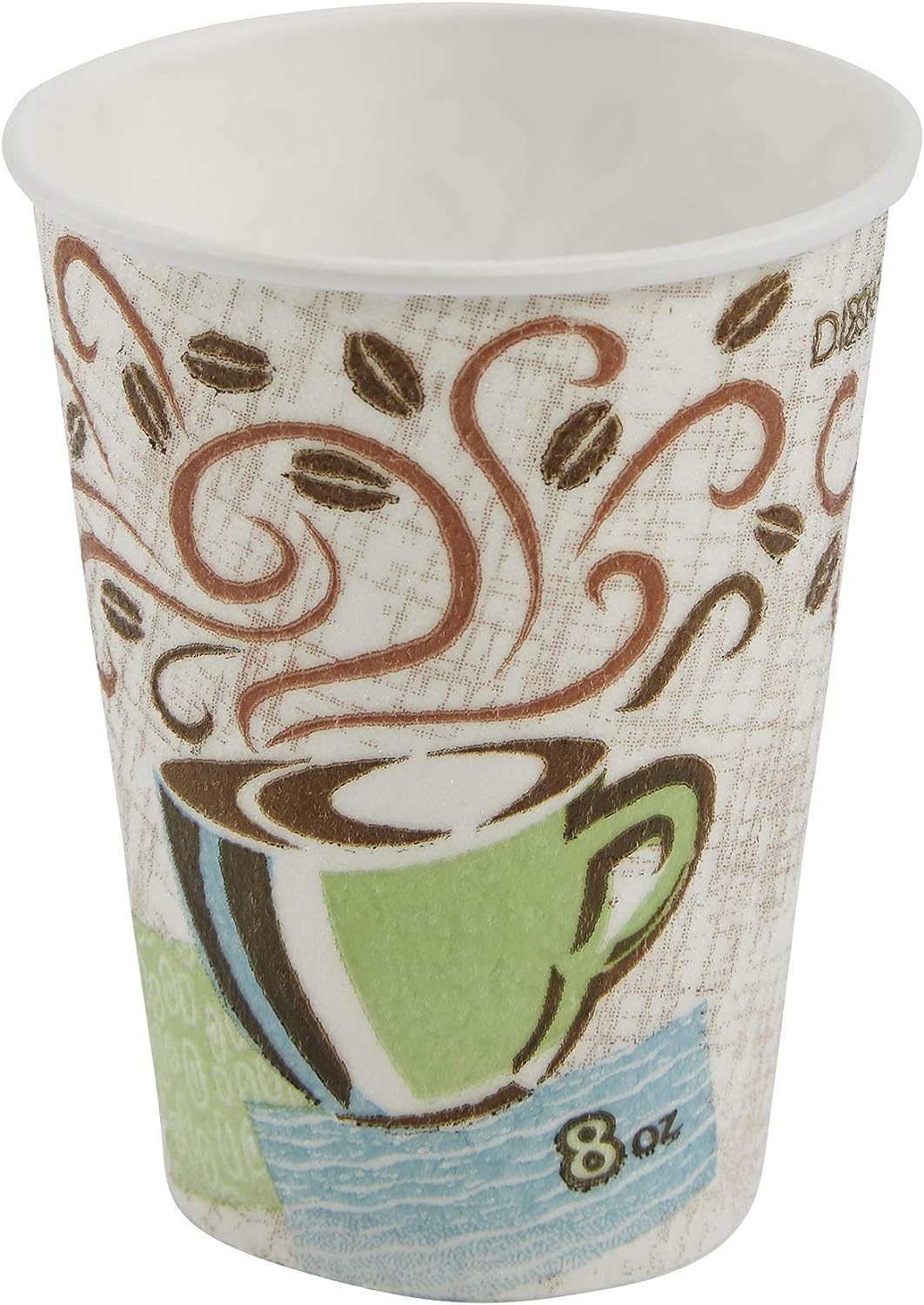 Dixie PerfecTouch 12 Oz Insulated Paper Hot Coffee Cup by GP PRO (Georgia-Pacific); Coffee Haze; 5342DX; 500 Count (25 Cups Per Sleeve; 20 Sleeves Per Case)