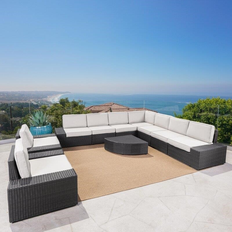 Grainne All Weather Wicker/Rattan 8 - Person Seating Group with Cushions