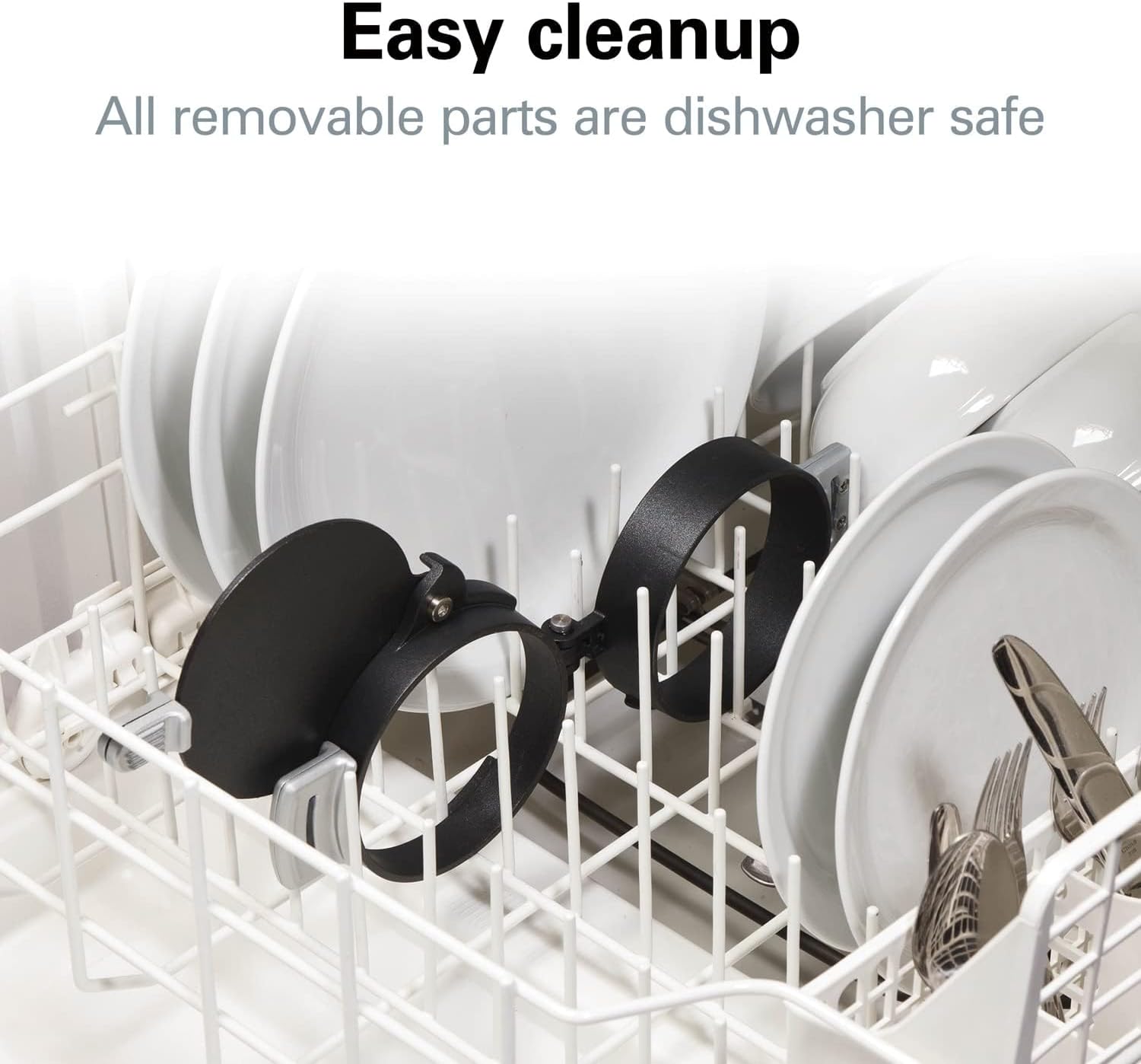 Hamilton Beach Breakfast Sandwich Maker with Egg Cooker Ring, Customize Ingredients, English Muffins, Croissants, Mini Waffles, Perfect White Elephant Gifts, Single, Black