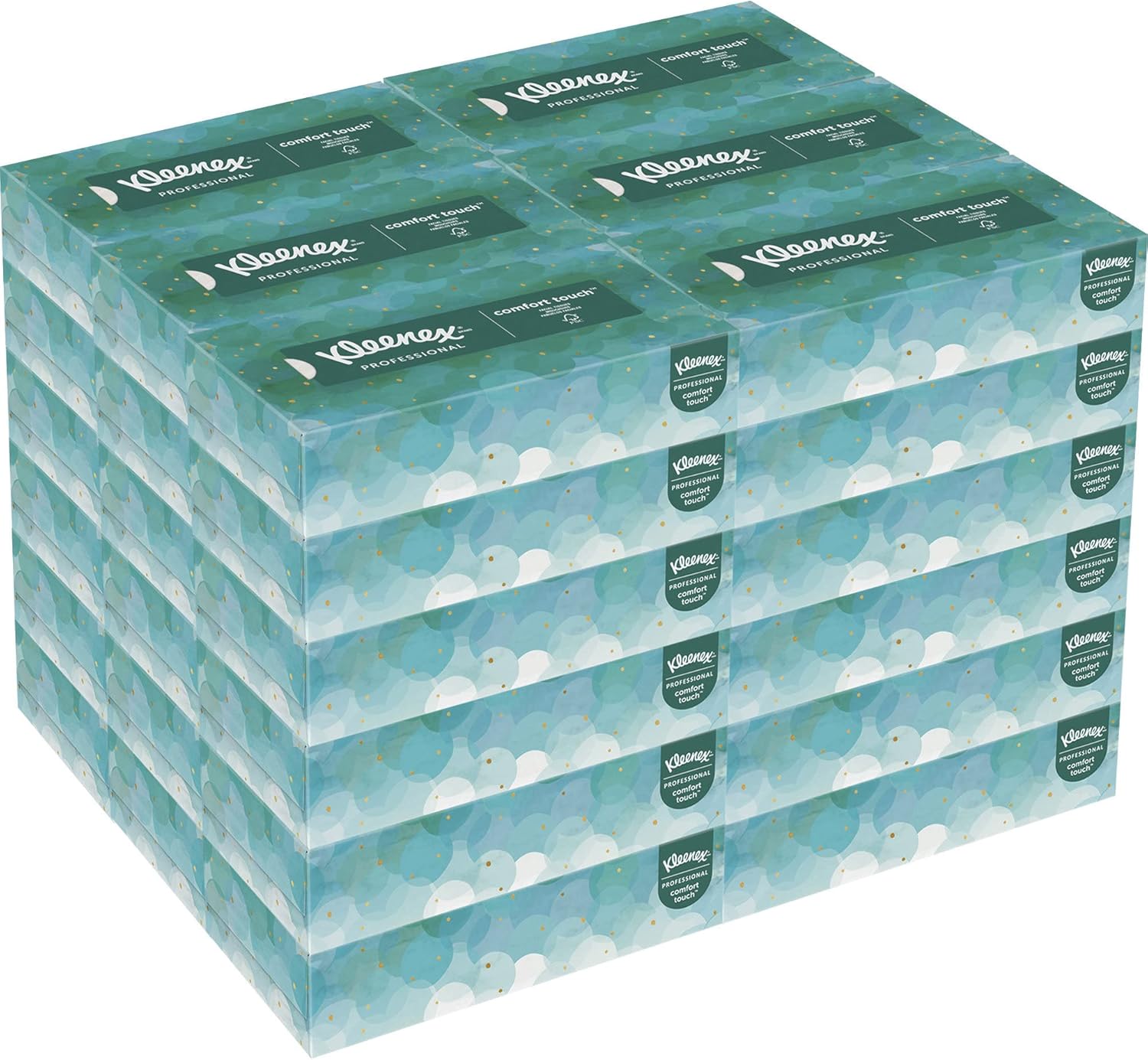 Kleenex® Professional Facial Tissues, Bulk (21271), 2-Ply, White, Upright Facial Tissue Cube Boxes for Business (90 Tissues/Box, 6 Bundles of 6 Boxes/Case, 36 Boxes/Case, 3,240 Tissues/Case)