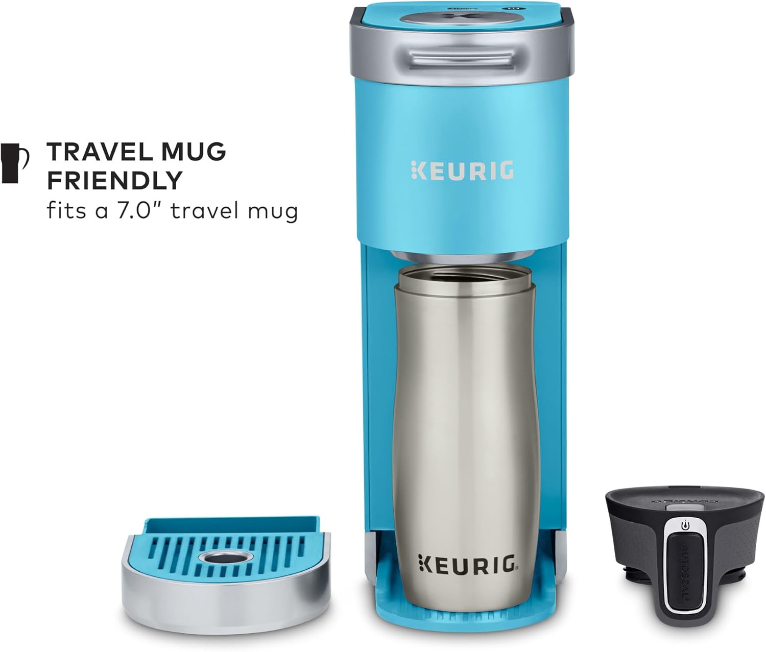 Keurig K-Mini Plus Single Serve K-Cup Pod Coffee Maker, with 6 to 12oz Brew Size, Stores up to 9 K-Cup Pods, Travel Mug Friendly, Matte Black