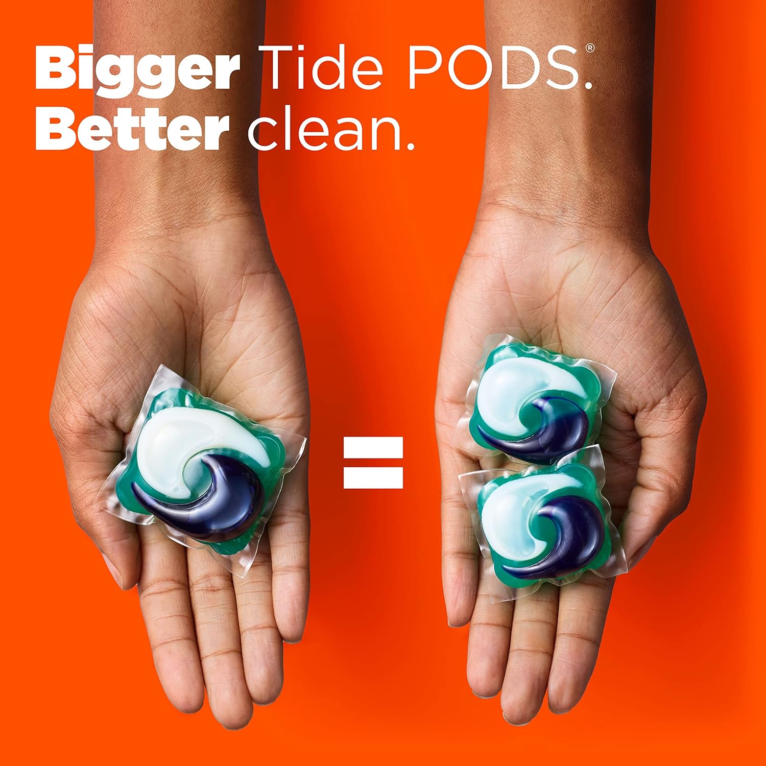 Tide Hygienic Clean Heavy 10x Duty Power PODS Laundry Detergent Pacs For Visible and Invisible Dirt, Spring Meadow Scent, 45 Count