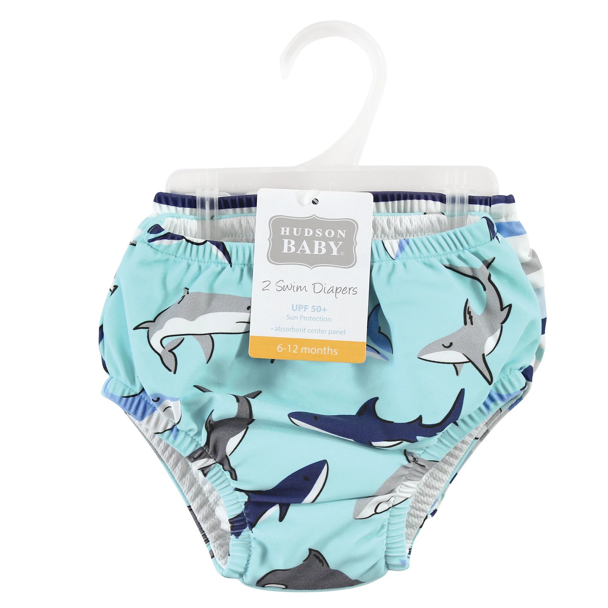 Hudson Baby Infant Boy Swim Diapers, Shark