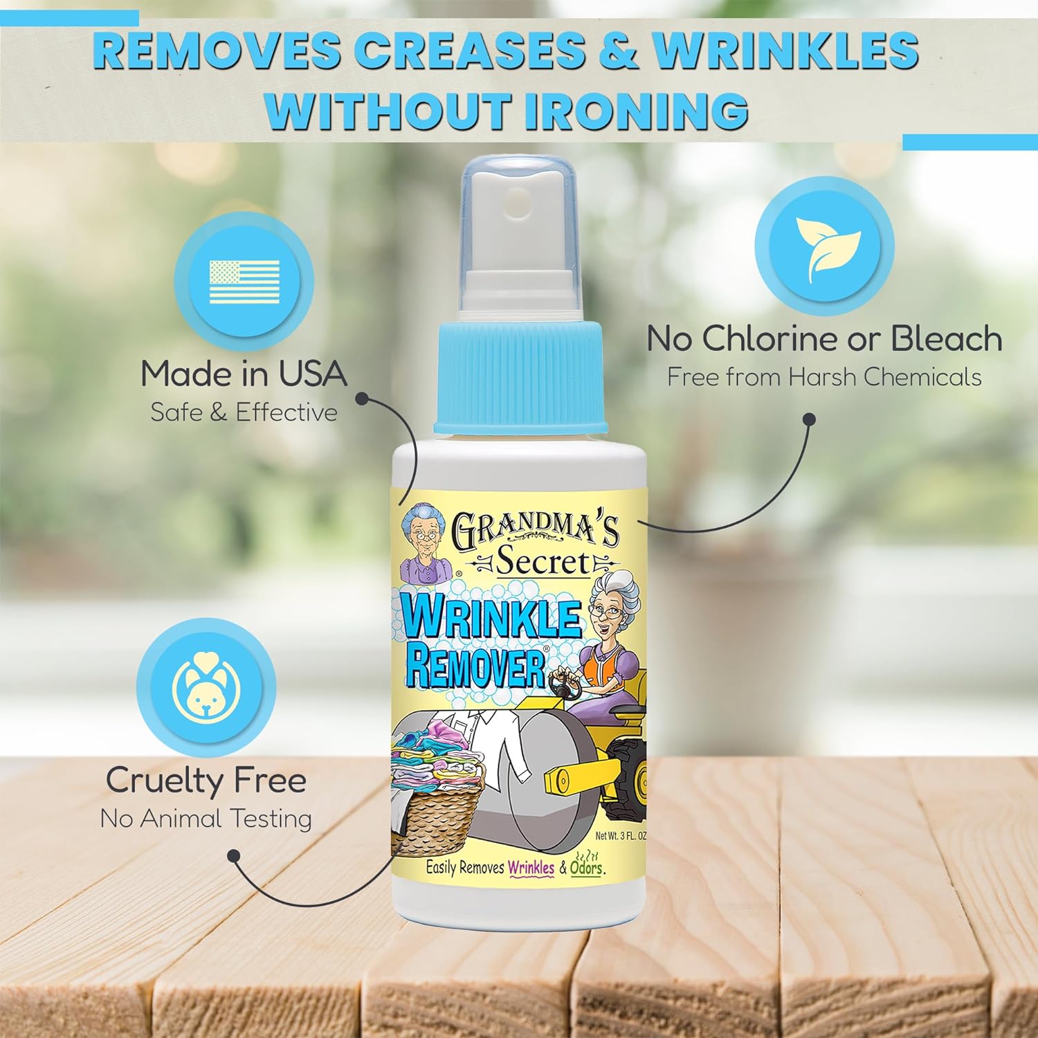 Grandma's Secret Spot Remover Laundry Spray - Chlorine, Bleach and Toxin-Free for Clothes - Fabric Stain Remover Removes Oil, Paint, Blood and Pet Stains - 16 oz & 2 oz Combo, DuoPack