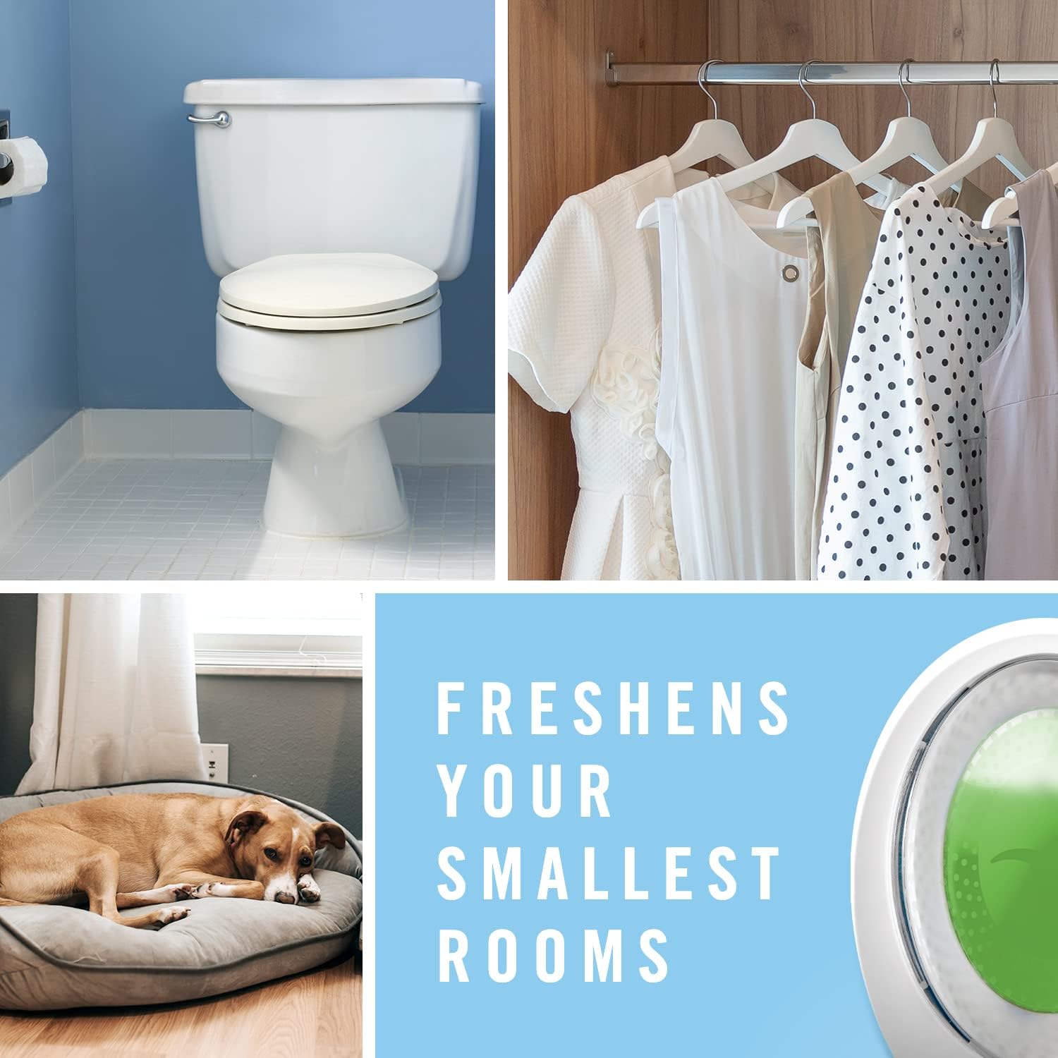 Febreze Small Spaces Air Freshener Linen & Sky, .25 fl. oz., Pack of 4
