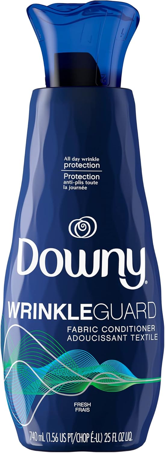 Downy WrinkleGuard Liquid Fabric Softener and Conditioner, Fresh, 48 fl oz 48 Loads, Pack of 2