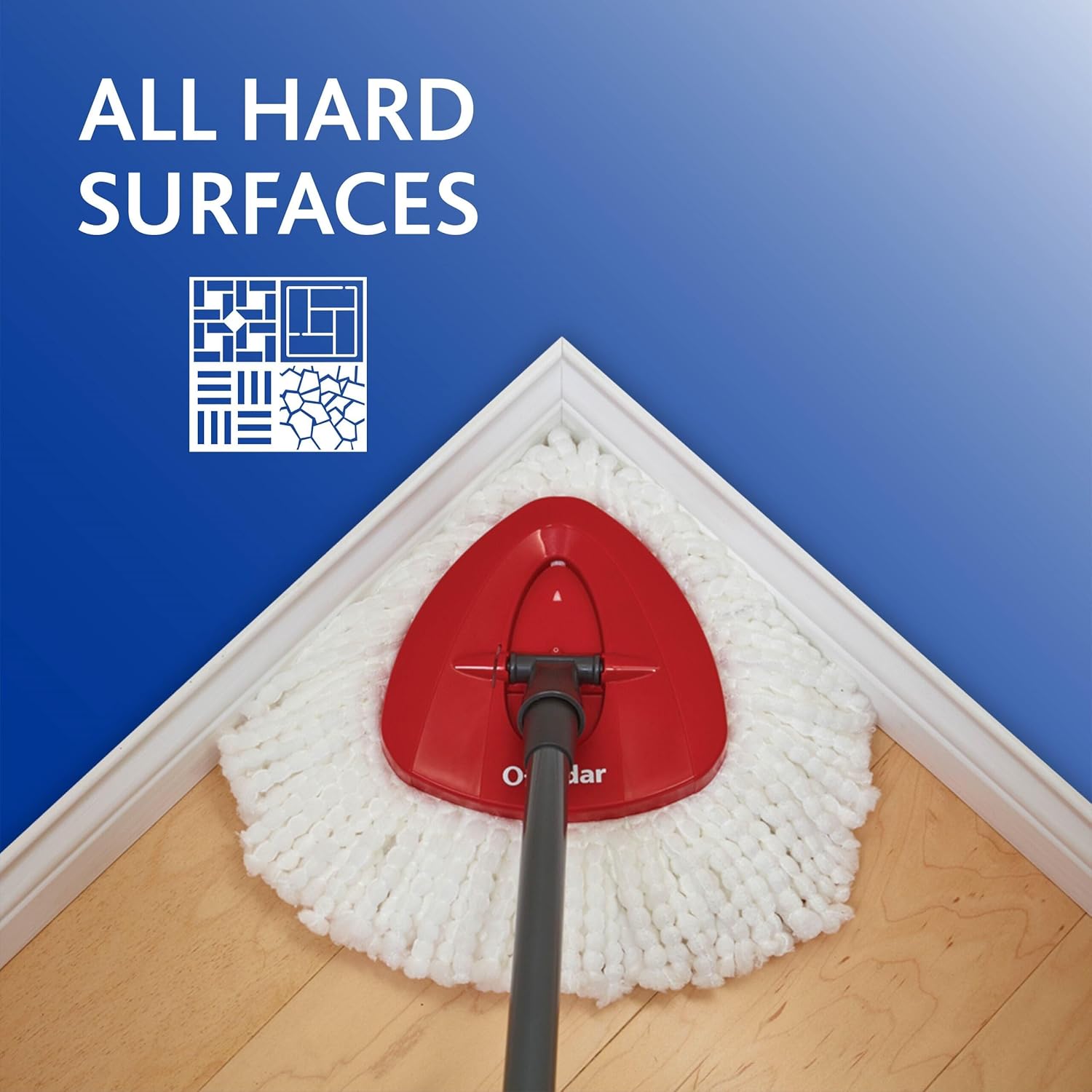 O-Cedar Easywring Microfiber Spin Mop & Bucket Floor Cleaning System with 3 Extra Refills