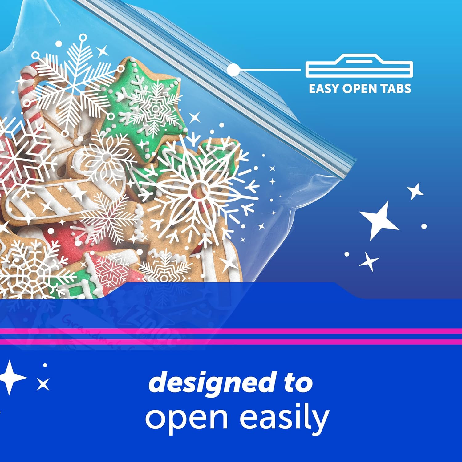 Ziploc Gallon Food Storage Freezer Bags, Stay Open Design with Stand-Up Bottom, Easy to Fill, 60 Count