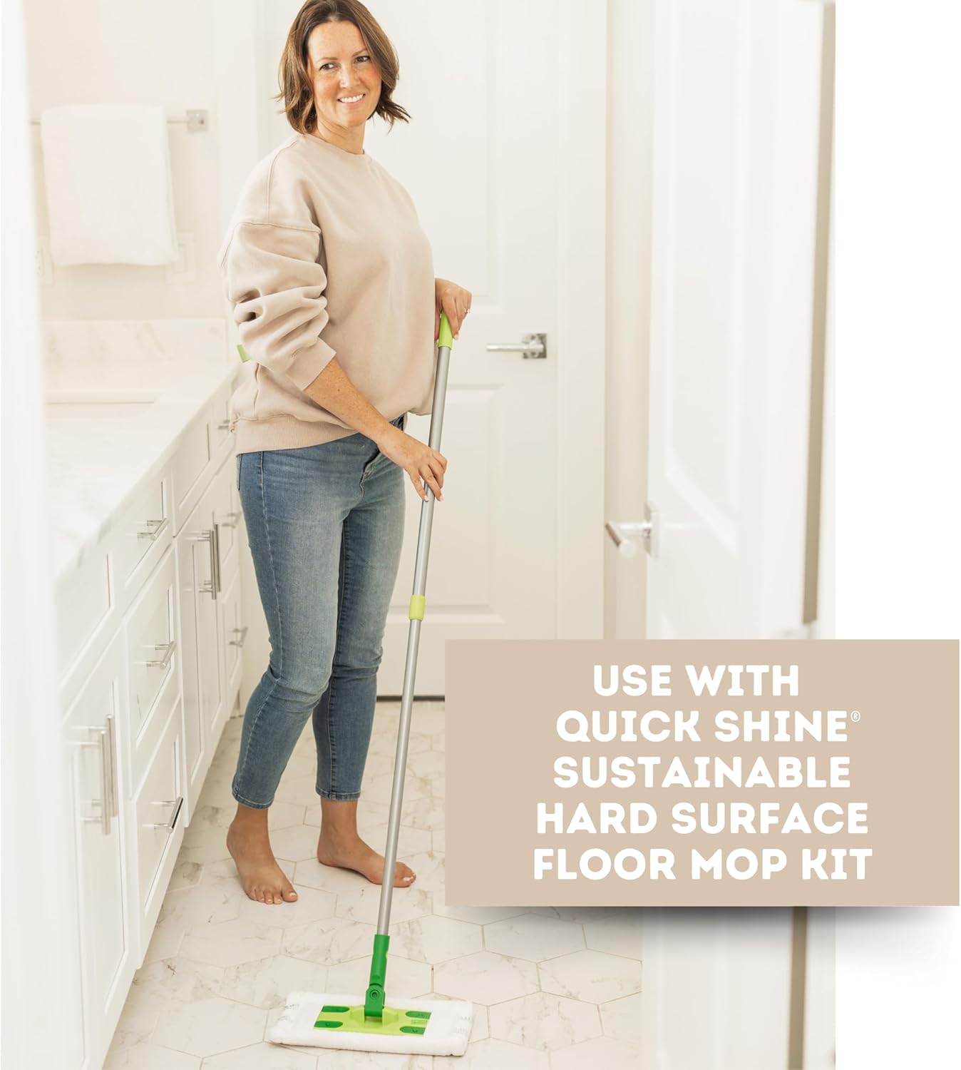 Quick Shine Multi Surface Floor Finish 64oz | Cleaner & Polish to use on Hardwood, Laminate, Luxury Vinyl Plank LVT, Tile & Stone