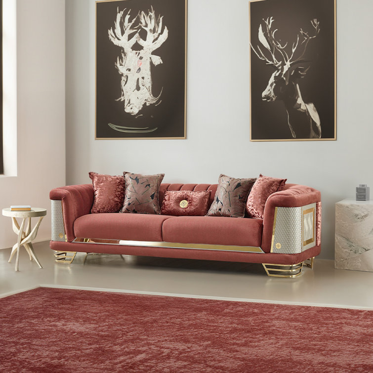 Ratni 4 - Piece Velvet Living Room Set