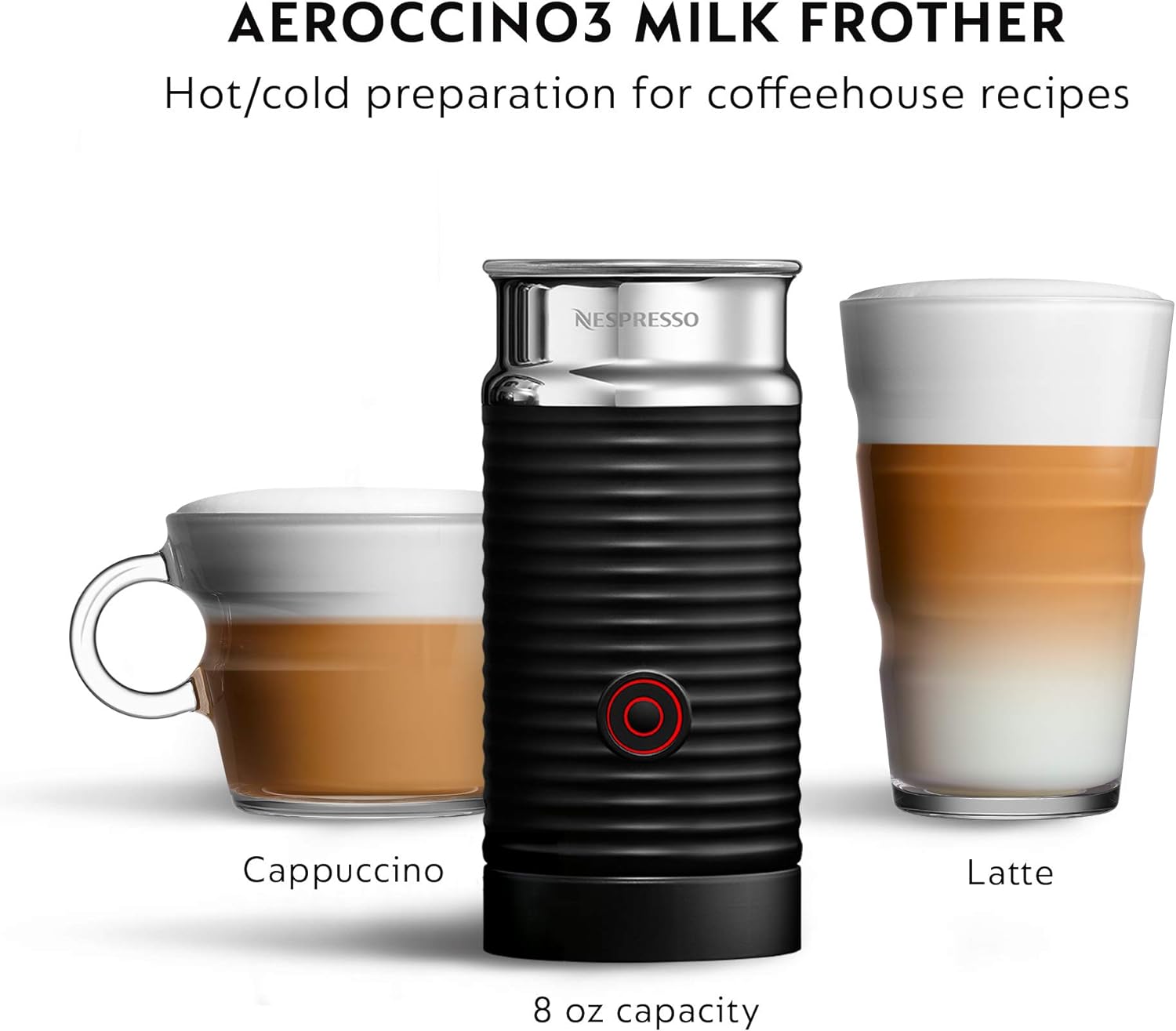 Nespresso Vertuo Plus Deluxe Coffee and Espresso Maker by De'Longhi, Matte Black