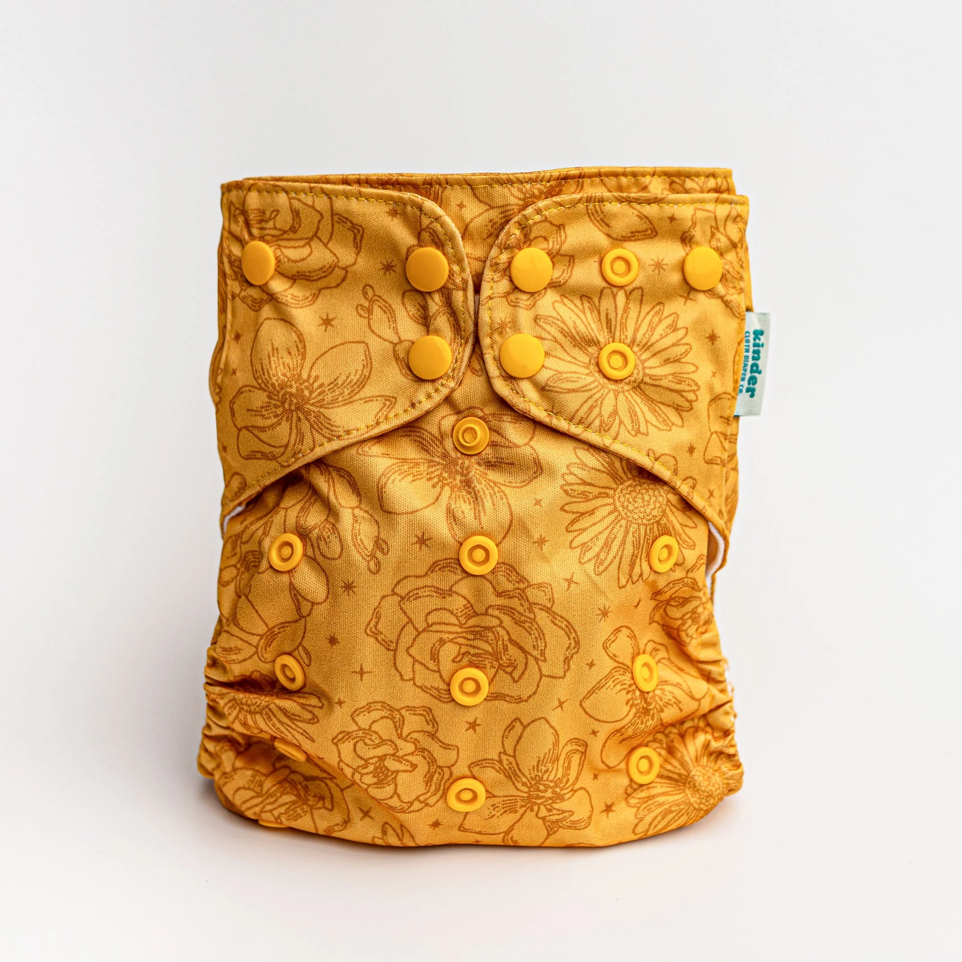 Kinder Cloth Diaper Co. Botanicals Patterned Pocket Cloth Diaper with Athletic Wicking Jersey