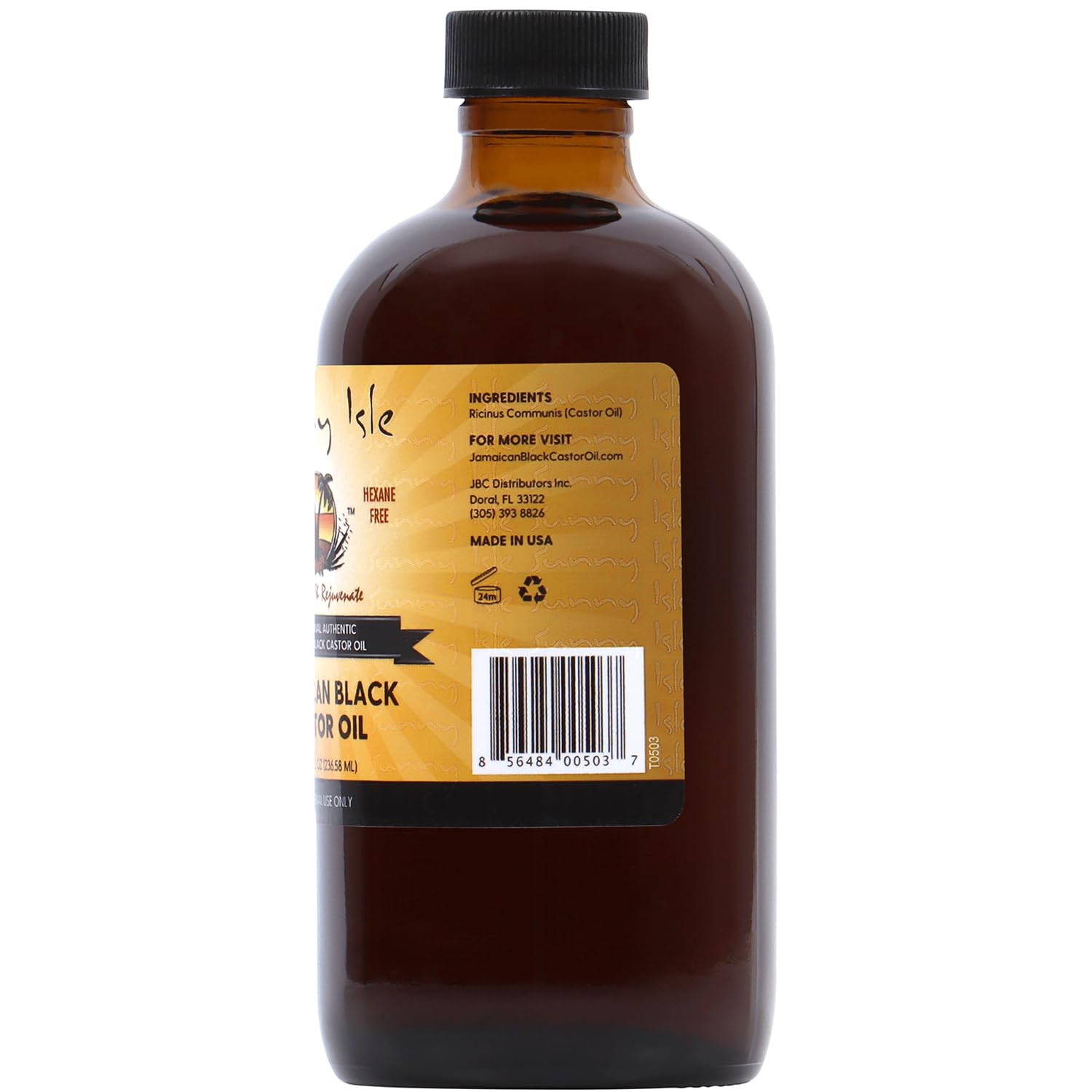 Sunny Isle Jamaican Black Castor Oil 4oz | 100% Natural Treatment for Hair, Scalp and Skin