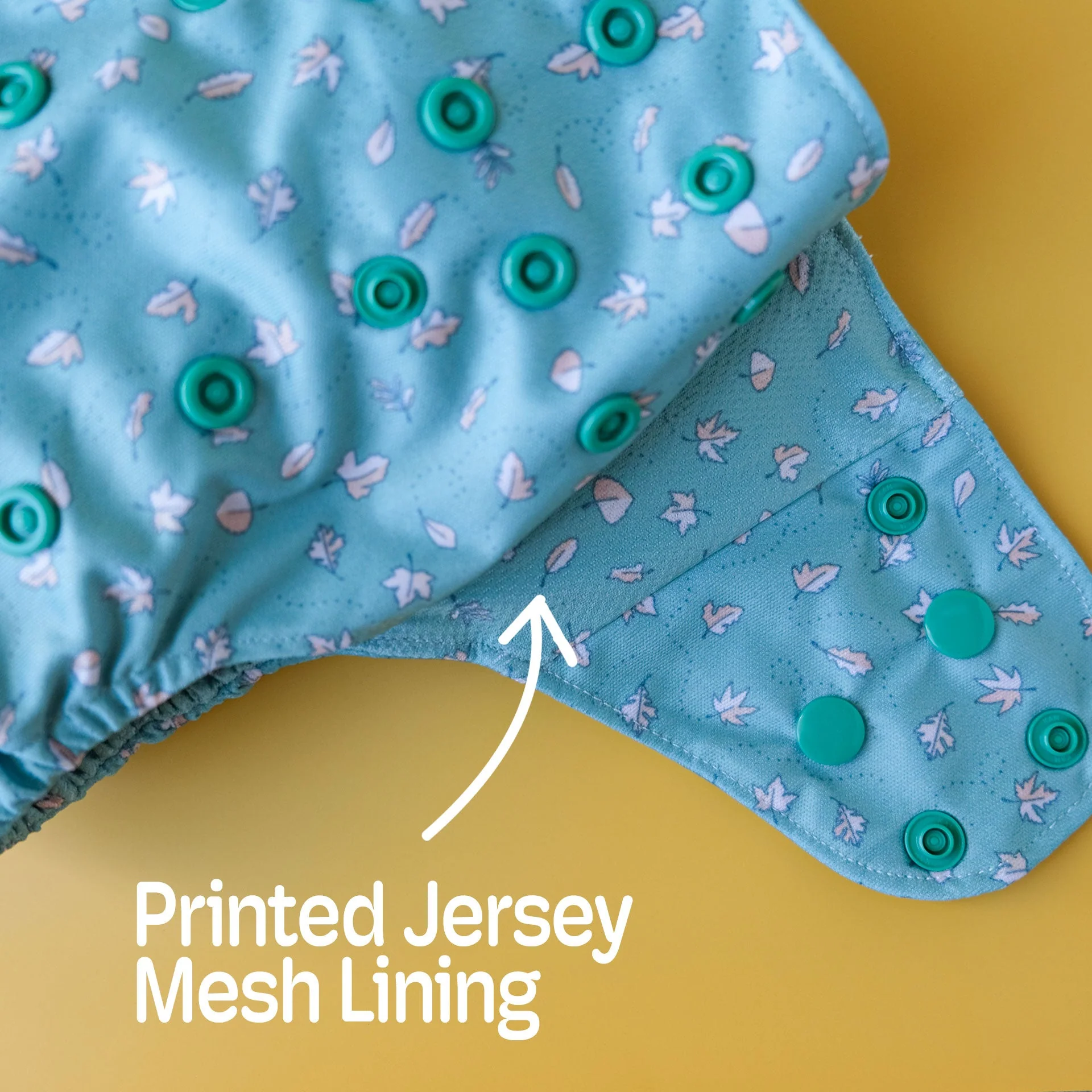 Kinder Cloth Diaper Co. Patterned Pocket Cloth Diaper with Athletic Wicking Jersey