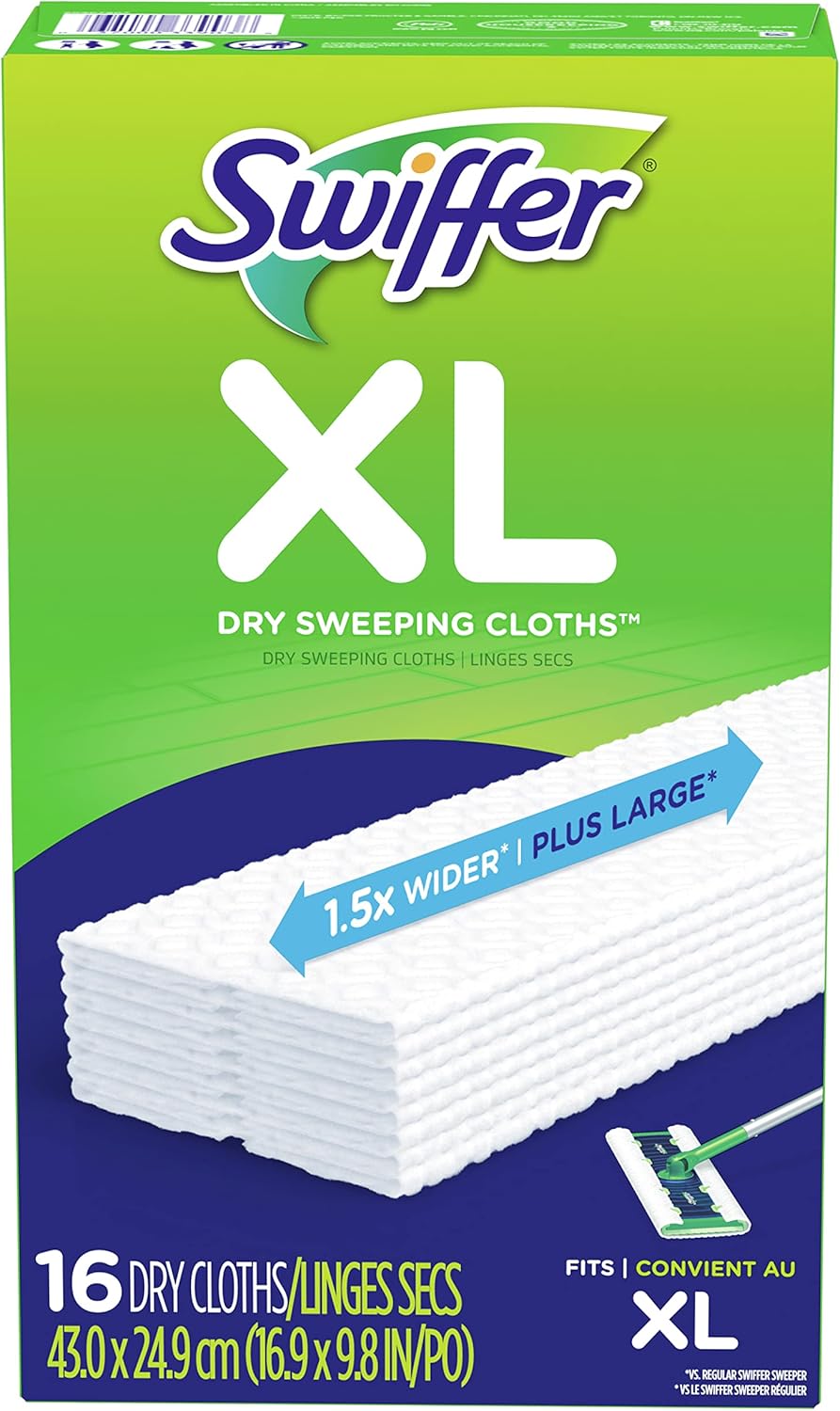 Swiffer Sweeper X-Large Disposable Sweeping Cloths, 16-Count Boxes (Pack of 3)
