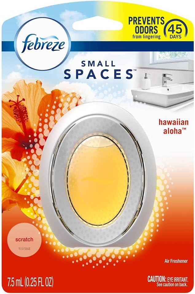 Febreze Small Spaces Air Freshener Linen & Sky, .25 fl. oz., Pack of 4