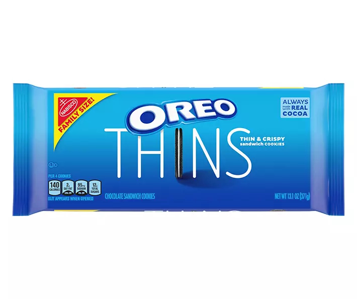 OREO Thins Chocolate Sandwich Cookies, Family Size, 13.1 oz