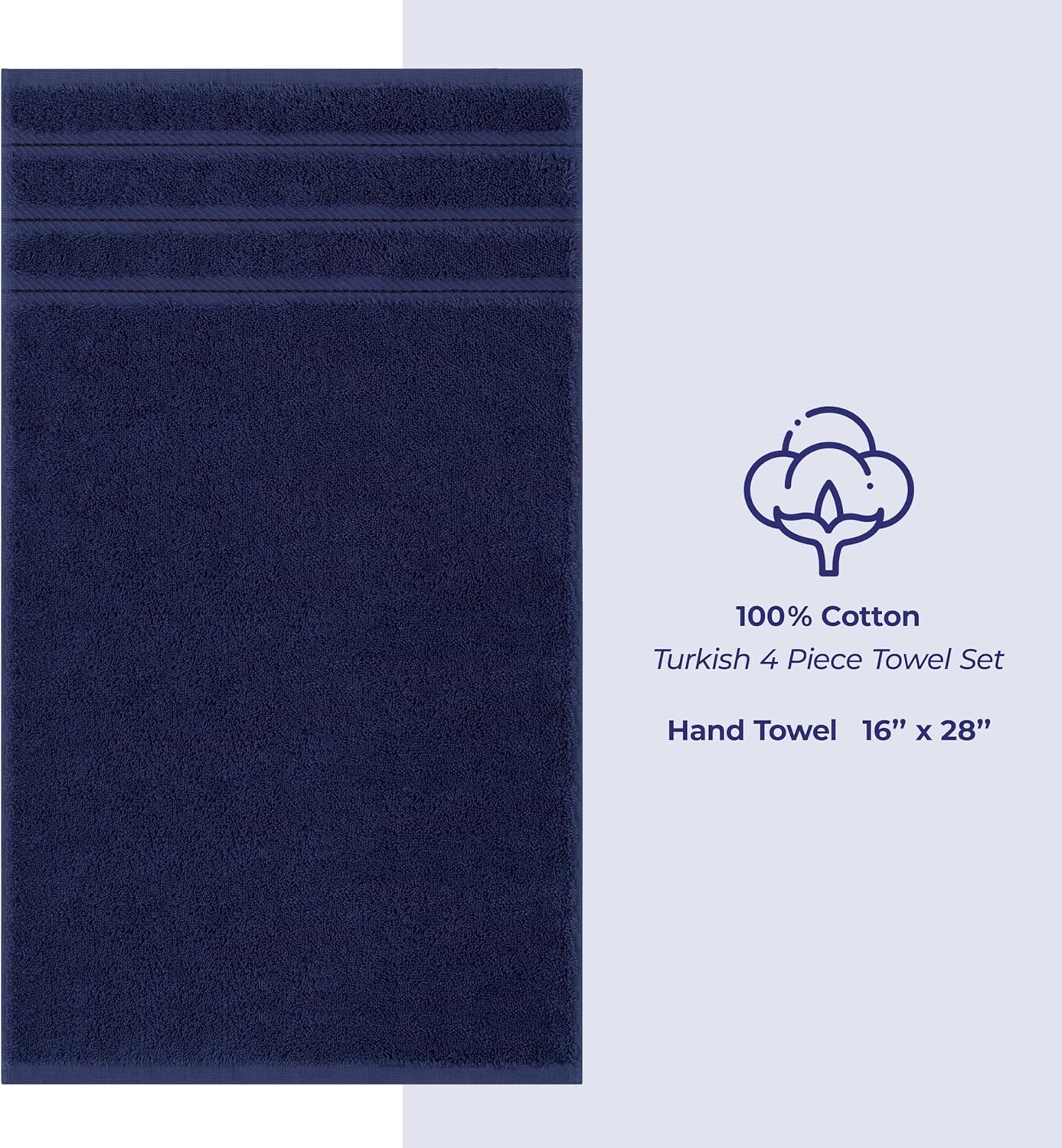 American Soft Linen Luxury 6 Piece Towel Set, 2 Bath Towels 2 Hand Towels 2 Washcloths, 100% Cotton Turkish Towels for Bathroom, Light Grey Towel Sets
