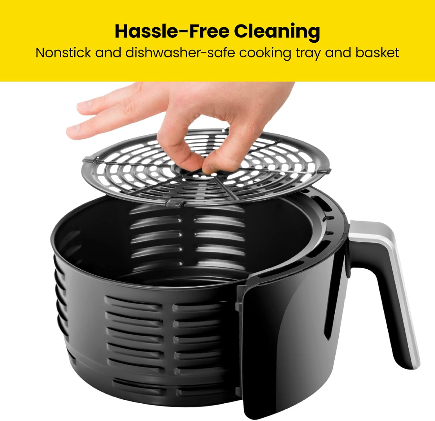 CHEFMAN 2 Qt Mini Air Fryer – Digital Space-Saving Compact Air Fryer with Nonstick and Dishwasher Safe Basket, Quick & Easy Meals in Minutes, Features Digital Timer and Shake Reminder – Grey