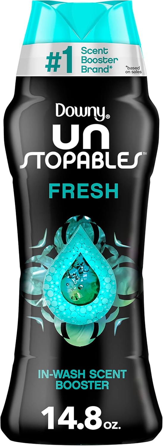 Downy Unstopables In Wash Scent Booster Beads, Fresh Scent, 24 oz, Downy Scent Booster Beads, Unstoppable Laundry Beads, Odor Protection