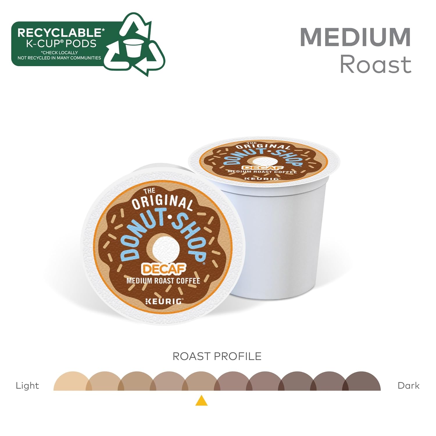The Original Donut Shop Regular Keurig Single-Serve K-Cup Pods, Medium Roast Coffee, 96 Count