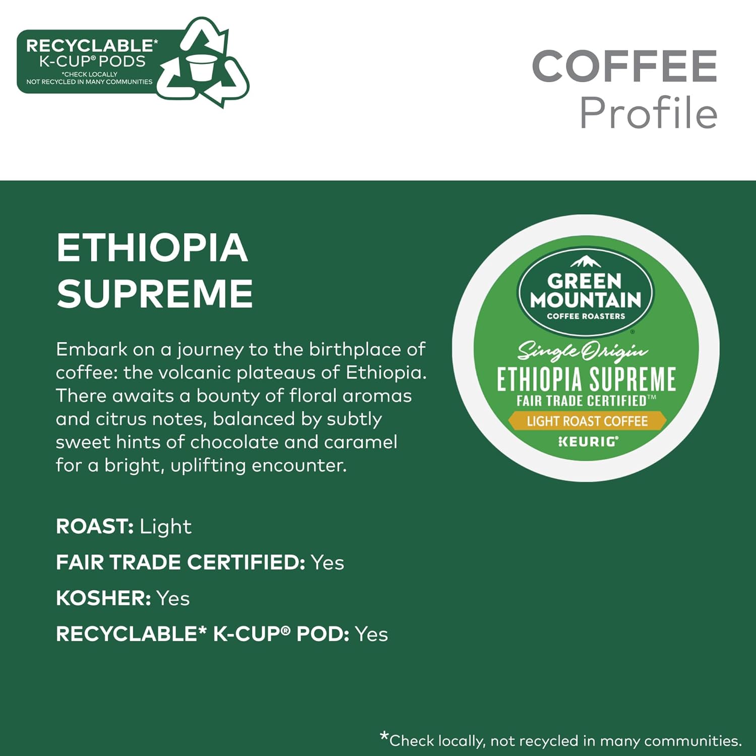 Green Mountain Coffee Roasters Breakfast Blend Single-Serve Keurig K-Cup Pods, Light Roast Coffee, 96 Count