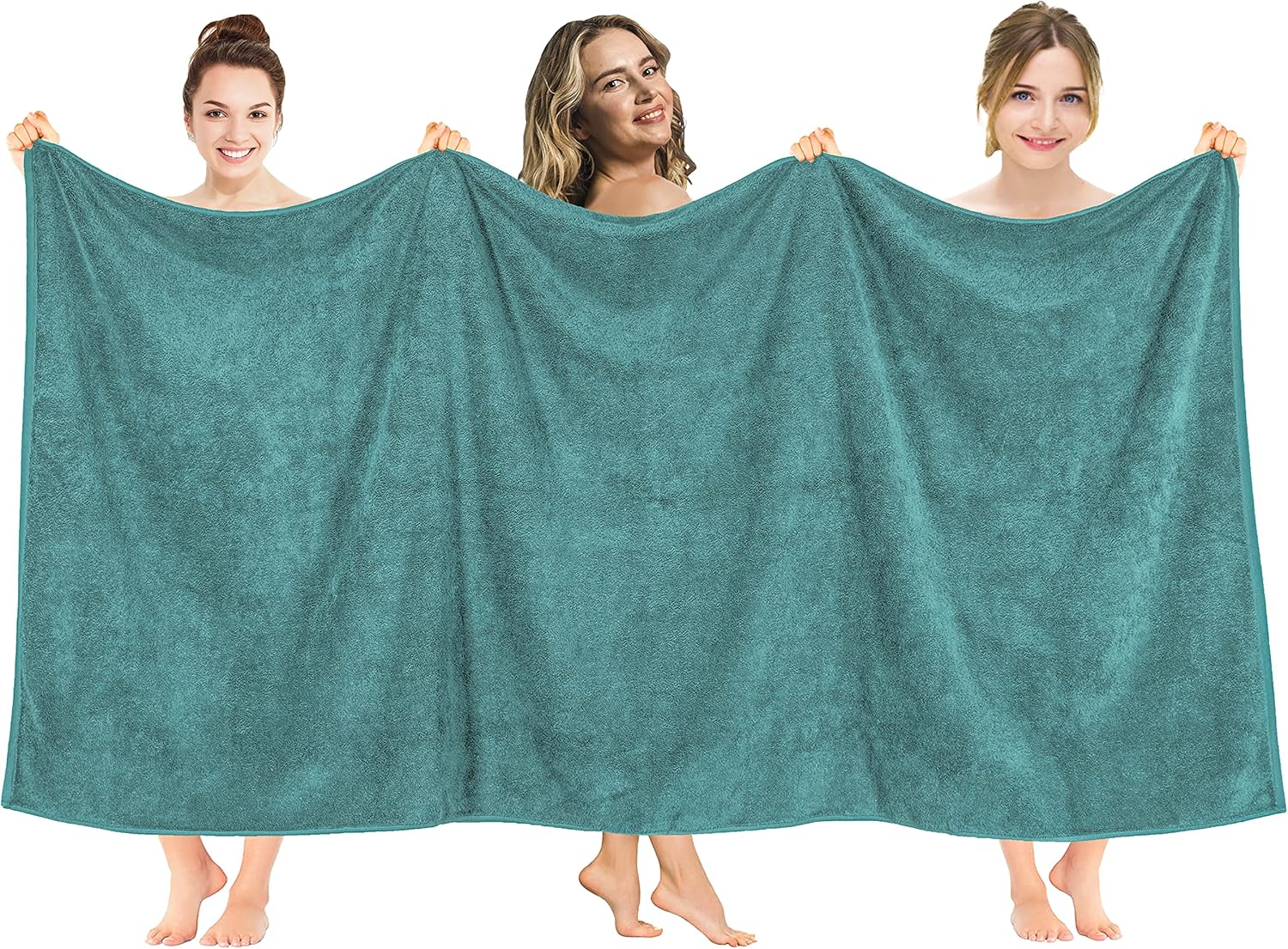 American Soft Linen Luxury 6 Piece Towel Set, 2 Bath Towels 2 Hand Towels 2 Washcloths, 100% Cotton Turkish Towels for Bathroom, Light Grey Towel Sets
