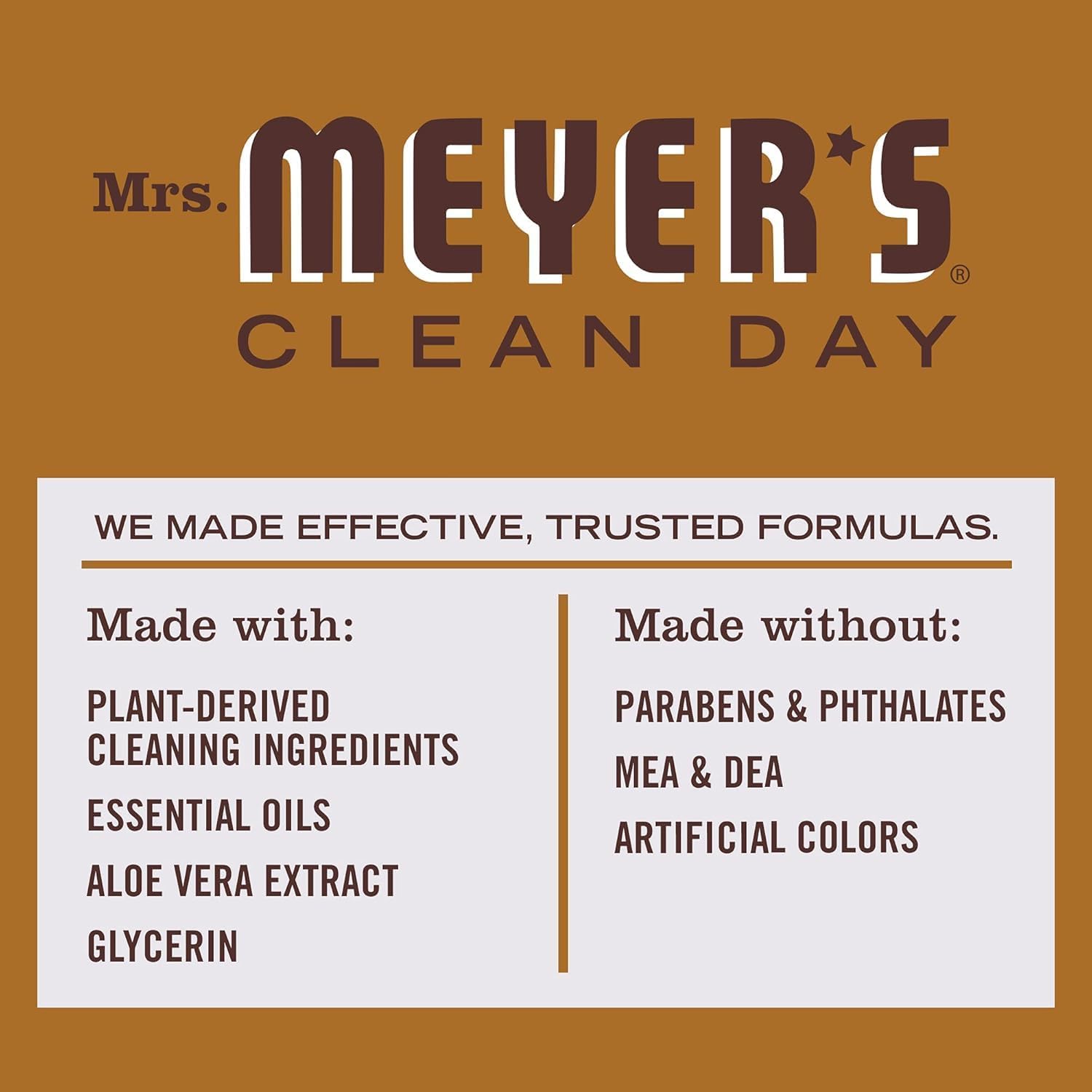 MRS. MEYER'S CLEAN DAY Liquid Dish Soap, Biodegradable Formula, Basil, 16 fl. oz - Pack of 3