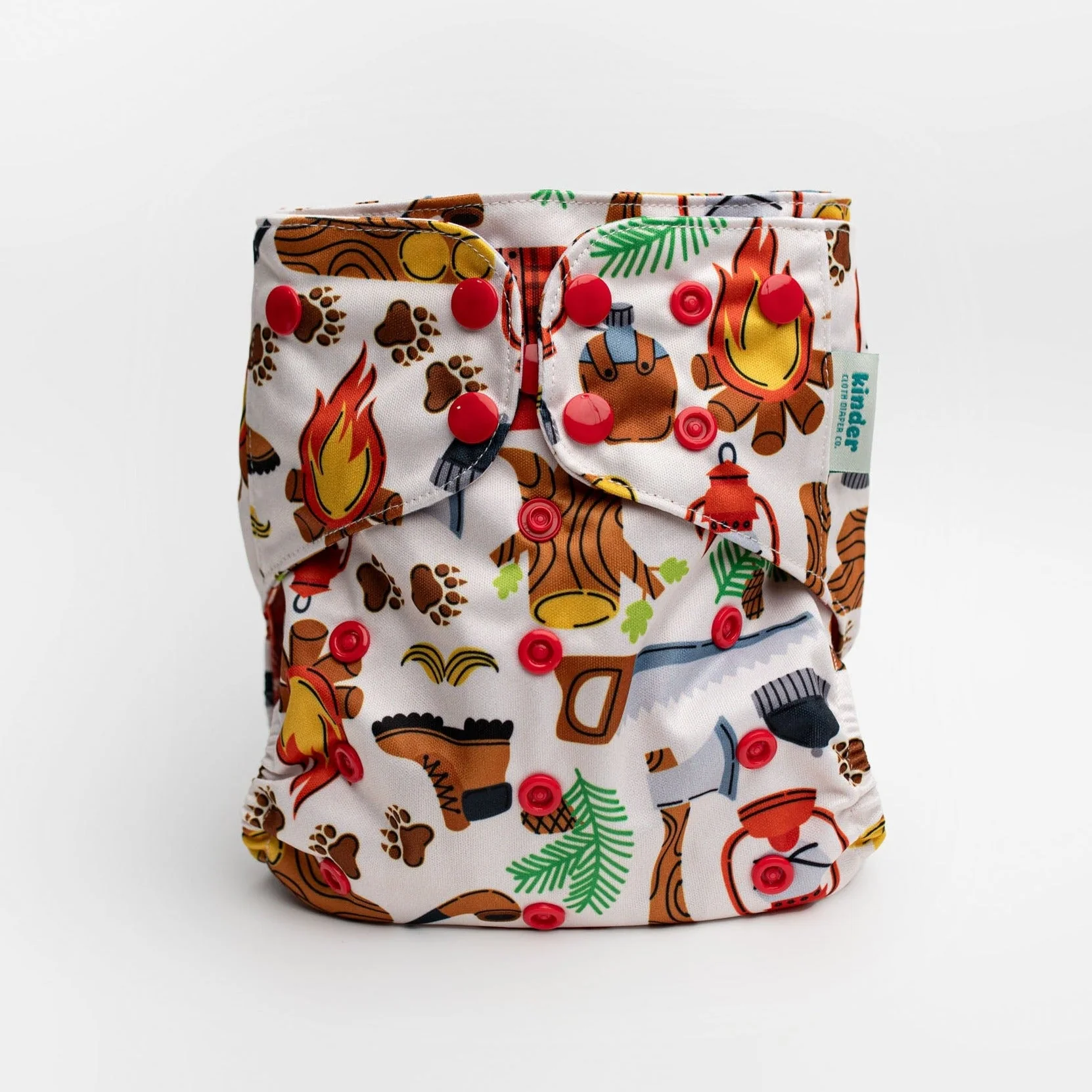 Kinder Cloth Diaper Co. Patterned Pocket Cloth Diaper with Athletic Wicking Jersey
