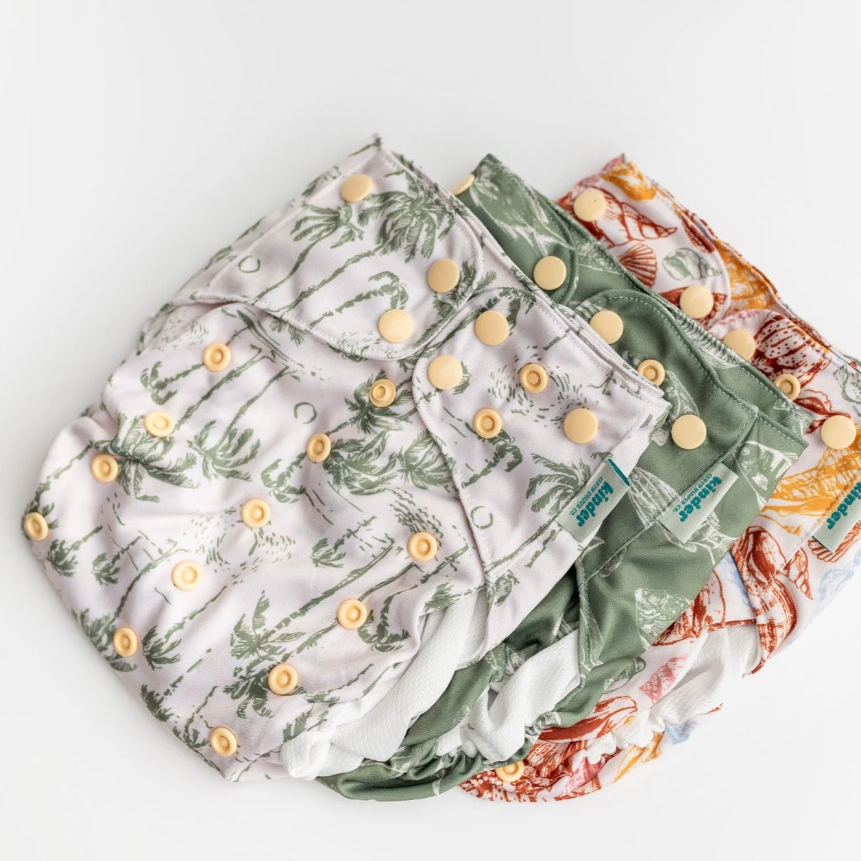 Kinder Cloth Diaper Co. Set of 3 Reusable Swim Diapers with Athletic Wicking Jersey (7-60lbs)