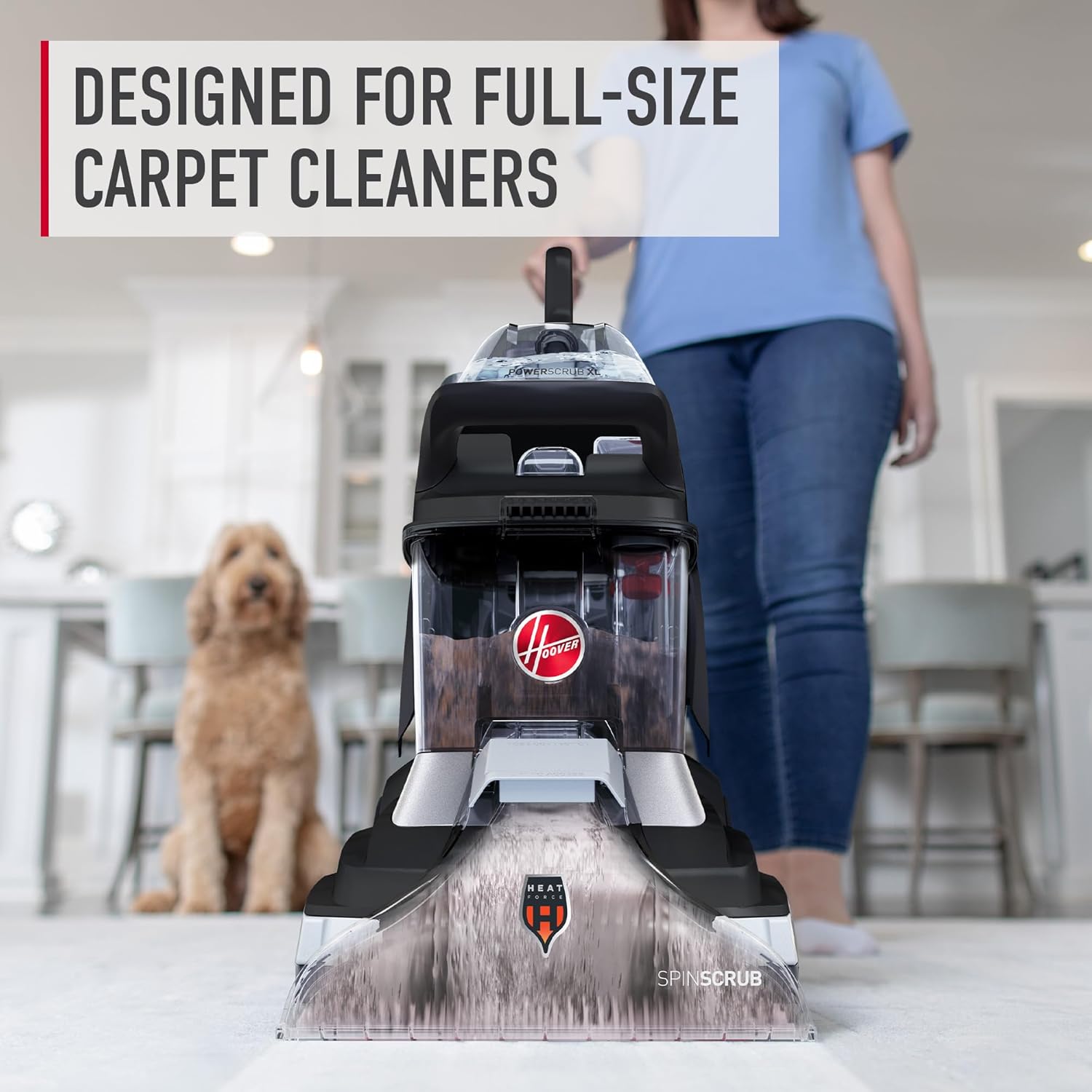 Hoover Renewal Carpet Cleaner Solution, 64 oz., Fresh Meadows Scent, Everyday Carpet Shampoo Solution, Removes Dirt and Grime from Carpet and Upholstery, Pair with Hoover Carpet Cleaner Machine
