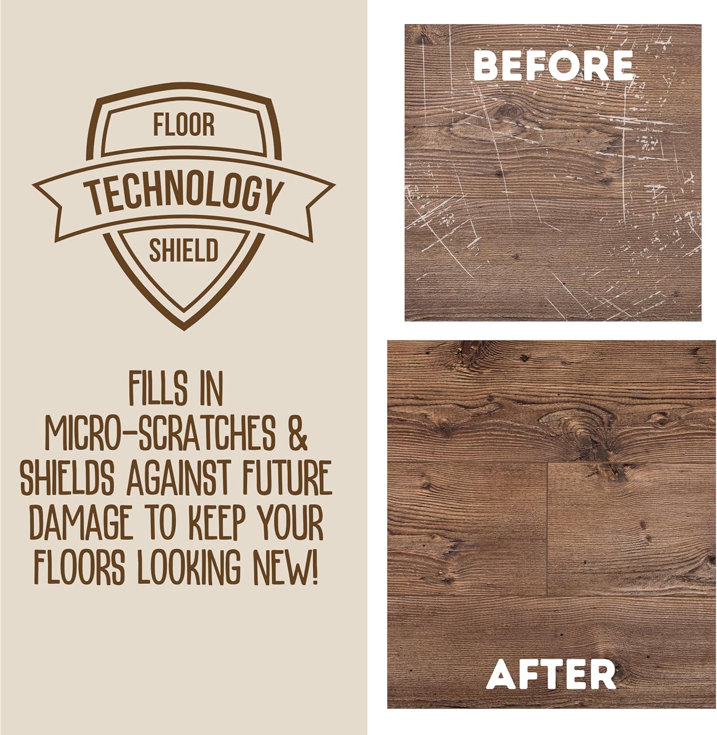 Quick Shine Multi Surface Floor Finish 64oz | Cleaner & Polish to use on Hardwood, Laminate, Luxury Vinyl Plank LVT, Tile & Stone