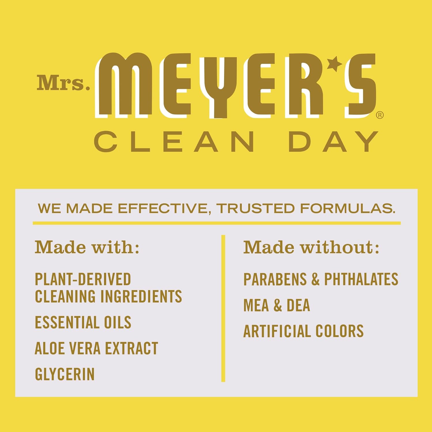 MRS. MEYER'S CLEAN DAY Liquid Dish Soap, Biodegradable Formula, Basil, 16 fl. oz - Pack of 3