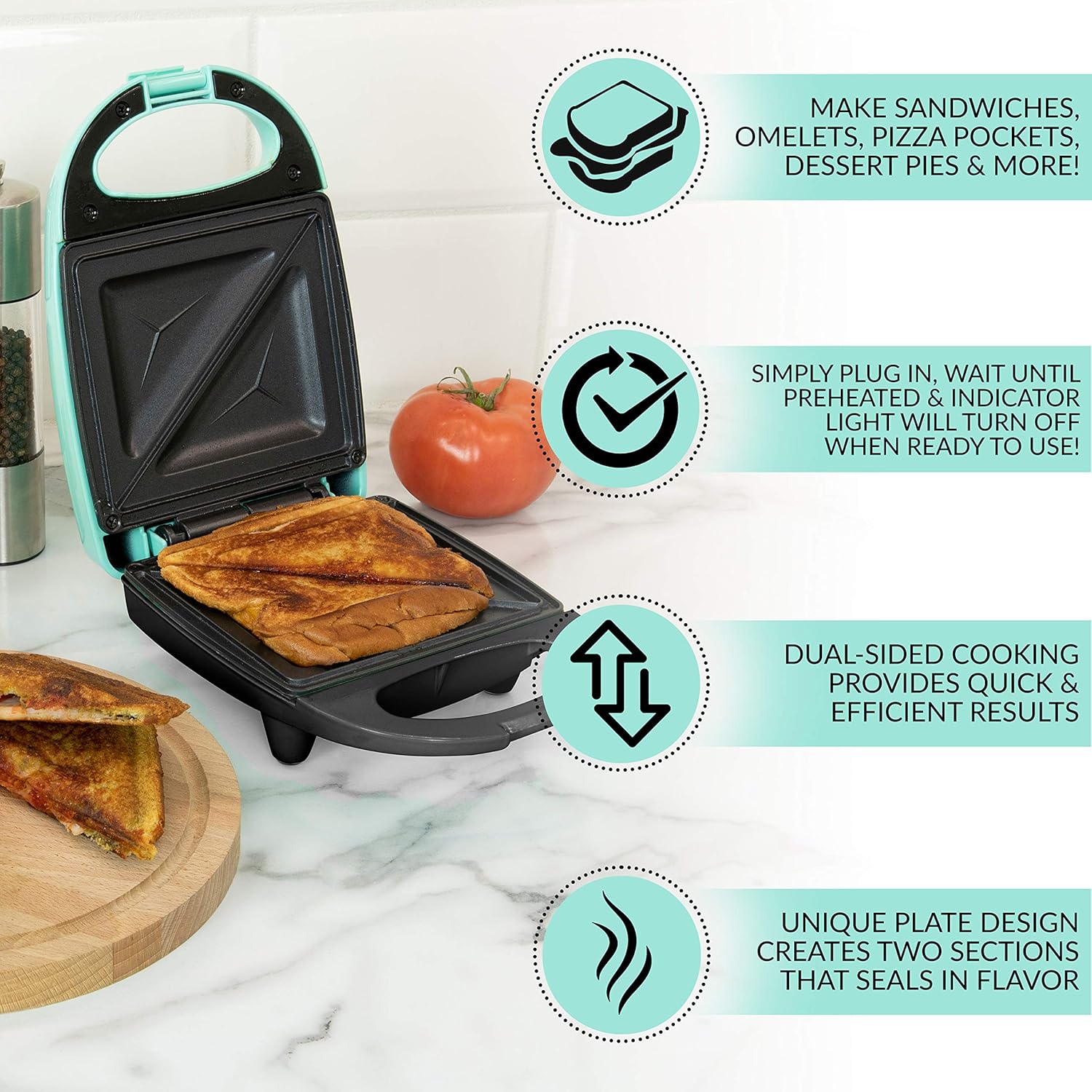 Nostalgia MyMini Personal Electric Skillet & Rapid Noodle Maker, Perfect For Healthy Keto & Low-Carb Diets, Yellow