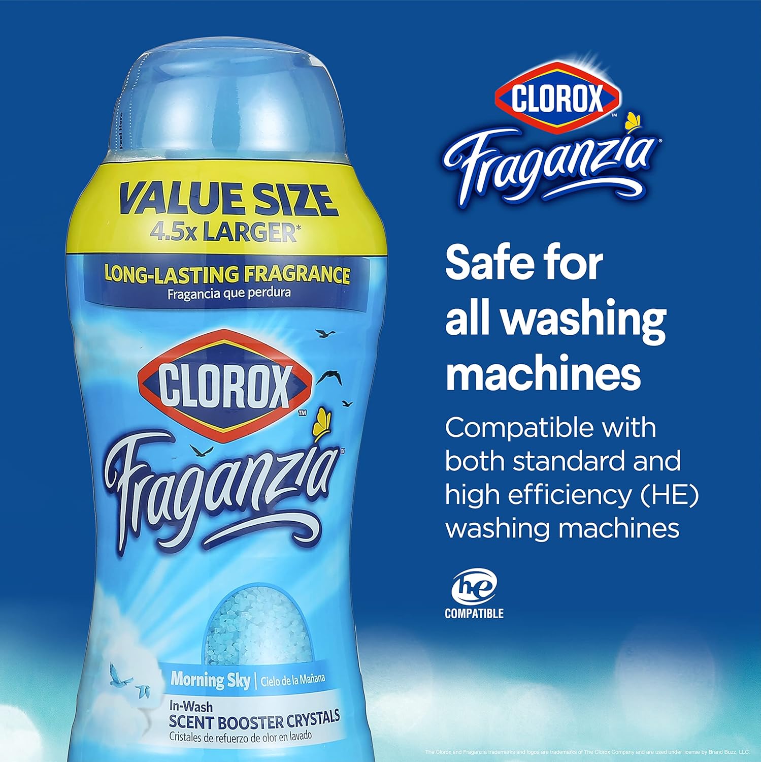 Clorox Fraganzia In-Wash Scent Booster Crystals in Ocean Scent, 18 Oz Twin Pack | Laundry Scent Booster Crystals | In-wash Scent Booster for Fresh Laundry in Ocean Scent 18 Ounce Twin Pack, 36oz