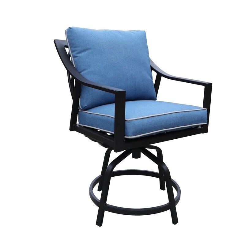 Mackinnon Round 2 - Person 32.09'' Long Bar Height Dining Set with Cushions